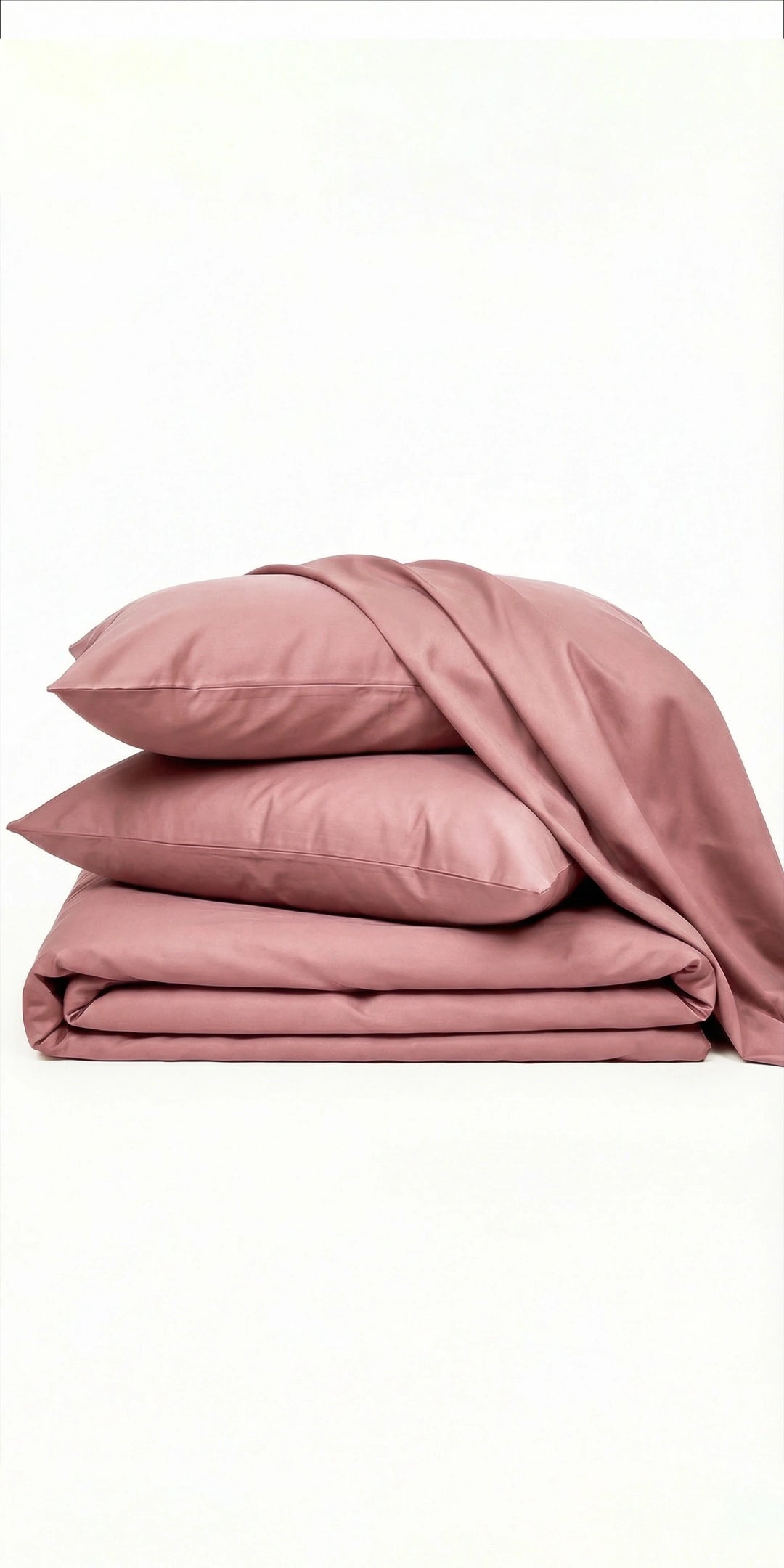 ZARF Italian Staple Weave Bedsheet With 2 Designer Pillow Cases, 2 Solid Pillowcases & 2 Cushion Covers - Orchid