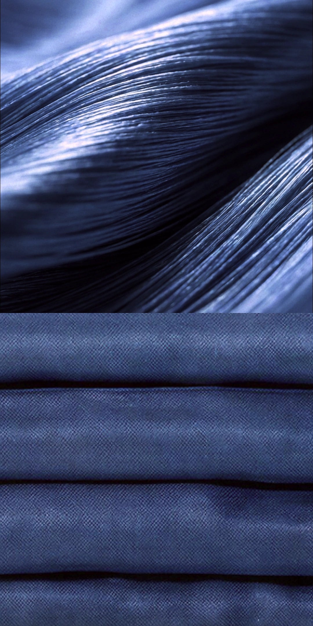ZARF Italian Staple Weave Bedsheet With 2 Designer Pillow Cases, 2 Solid Pillowcases & 2 Cushion Covers - Indigo