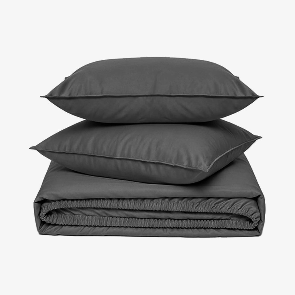 ZARF Italian Weave Fitted Bedsheet - Cinder