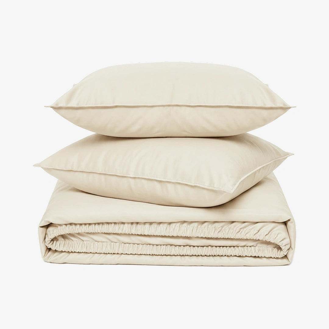ZARF Italian Weave Fitted Bedsheet - Porcelain