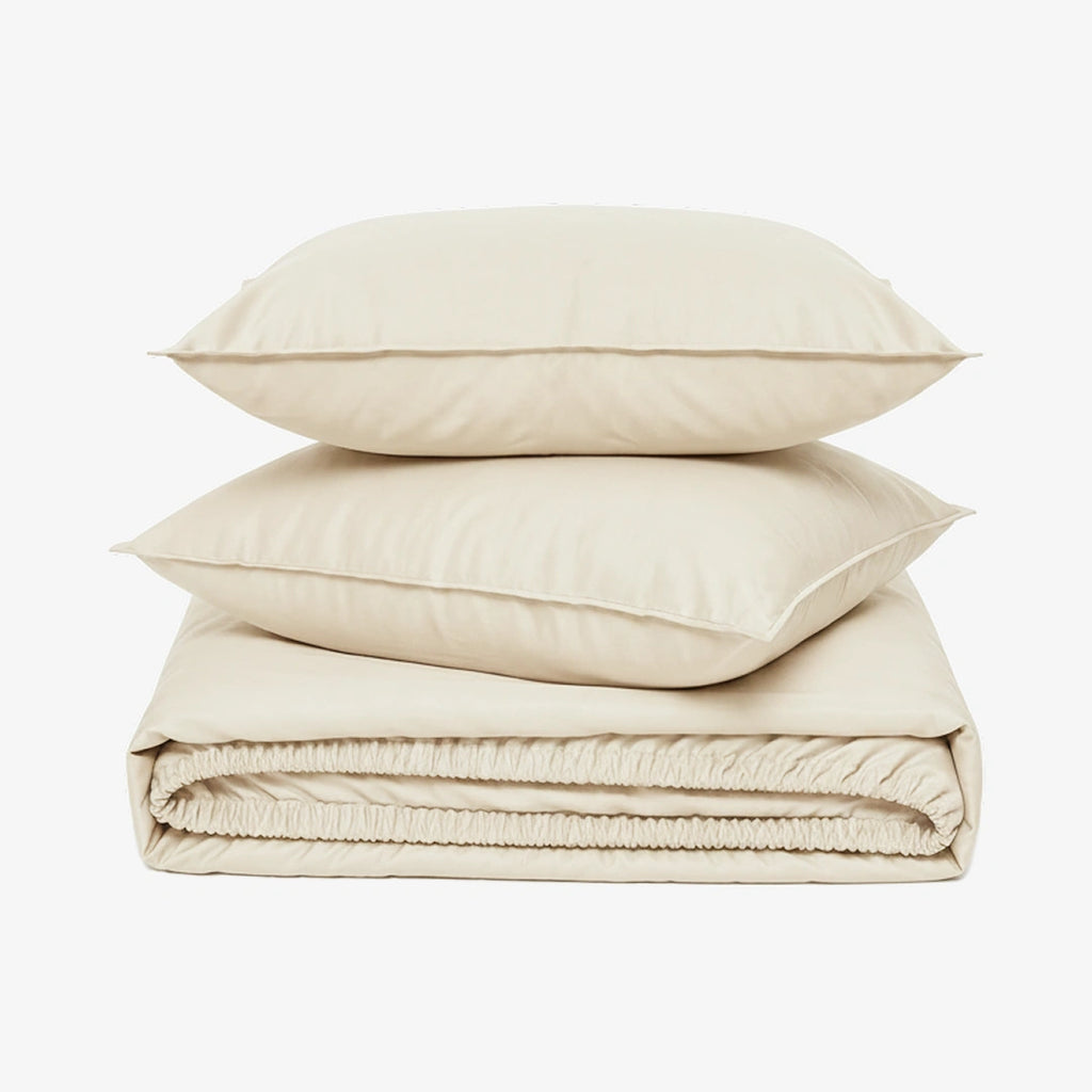 ZARF Italian Weave Fitted Bedsheet - Porcelain