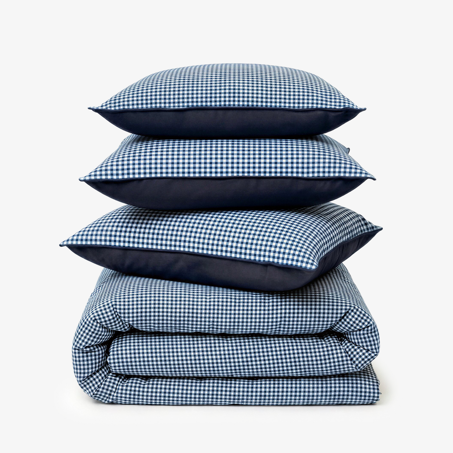 Zarf California King Size Reversible Quilt  With 2 pillowcases and 1 Breakfast Cushion cover - Gingham