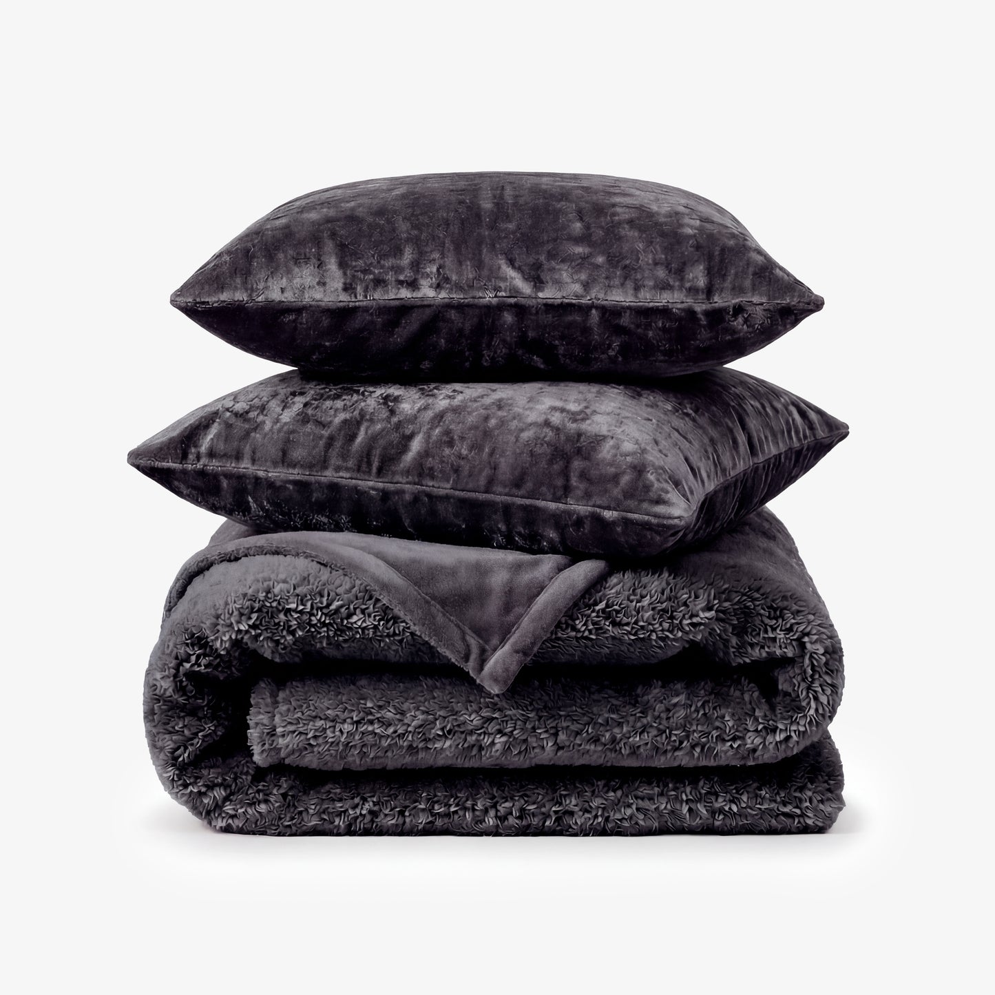 Zarf California King Size Reversible AC Blanket Cover With 2 Cushion Covers - Greco Silver