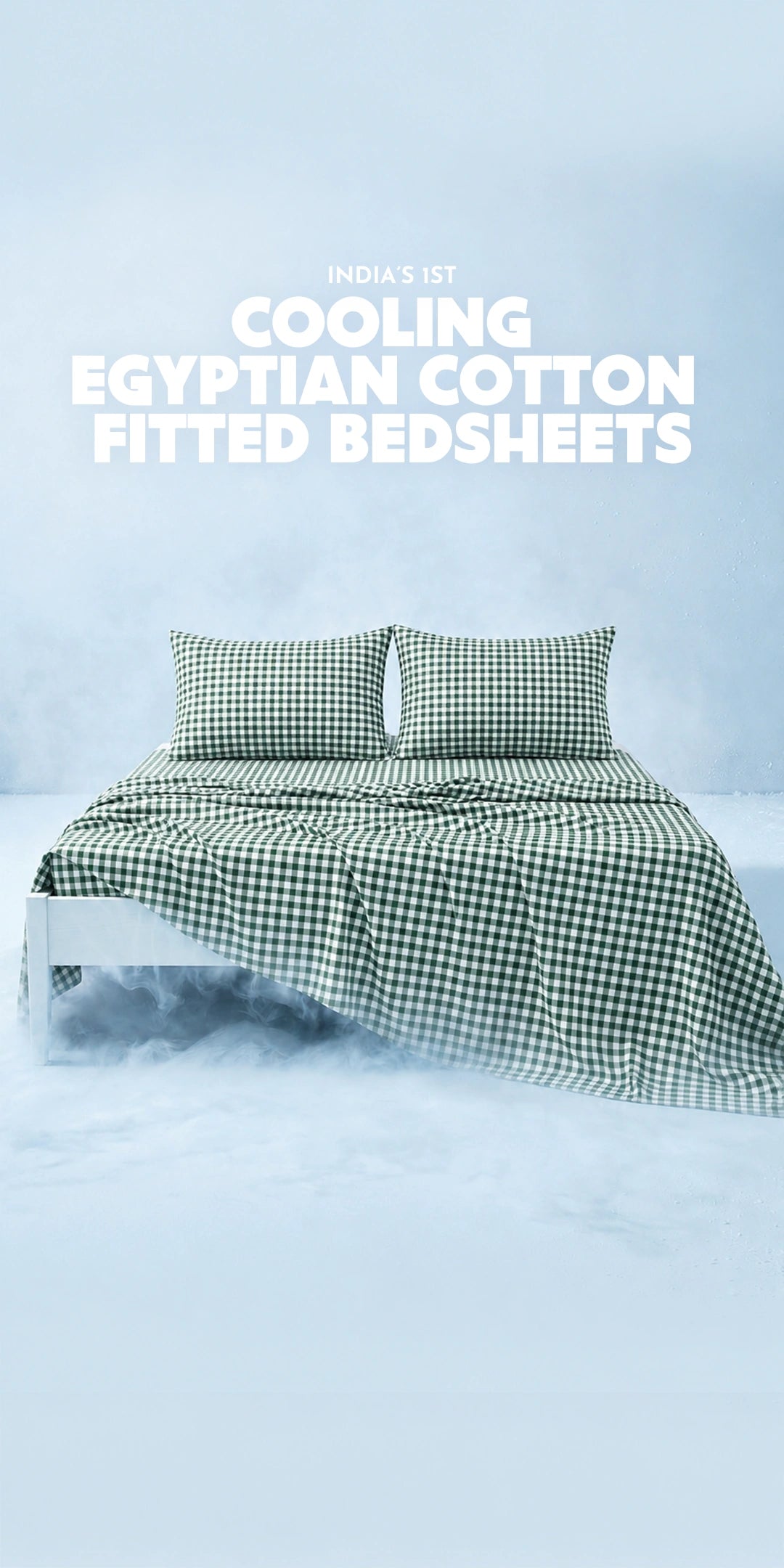 ZERIES EGYPTIAN COTTON FITTED BEDSHEET WITH 2 PILLOW CASES - Greengrid