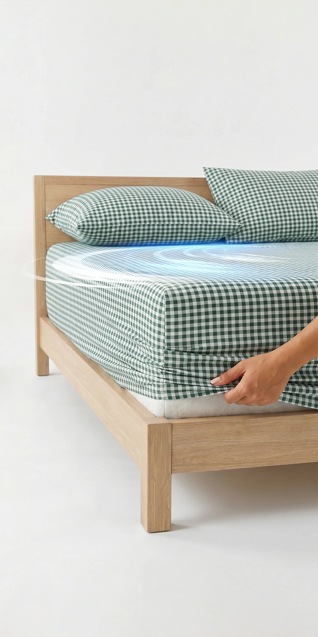 ZERIES EGYPTIAN COTTON FITTED BEDSHEET WITH 2 PILLOW CASES - Greengrid