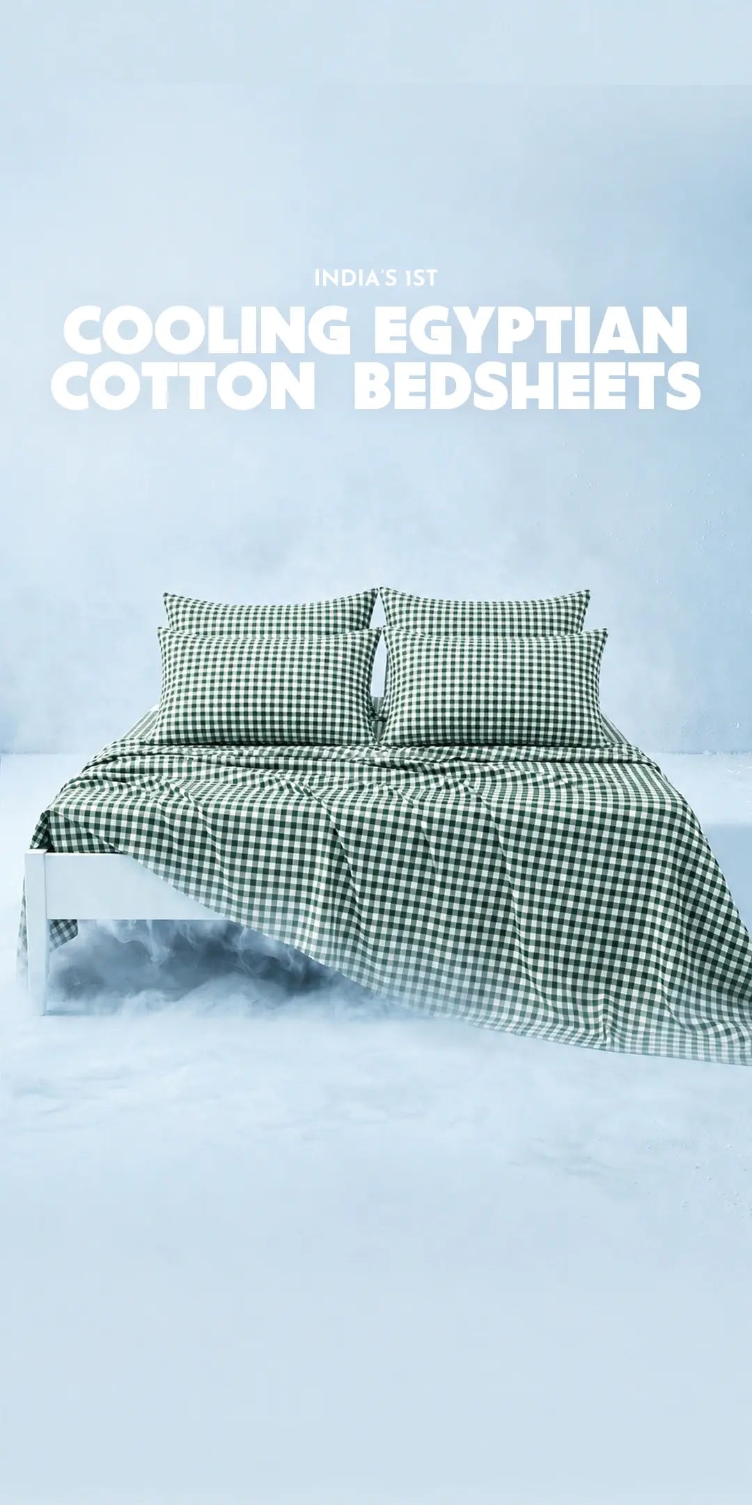 Zeries Egyptian Cotton Bedsheet With 4 Pillow Cases - Greengrid