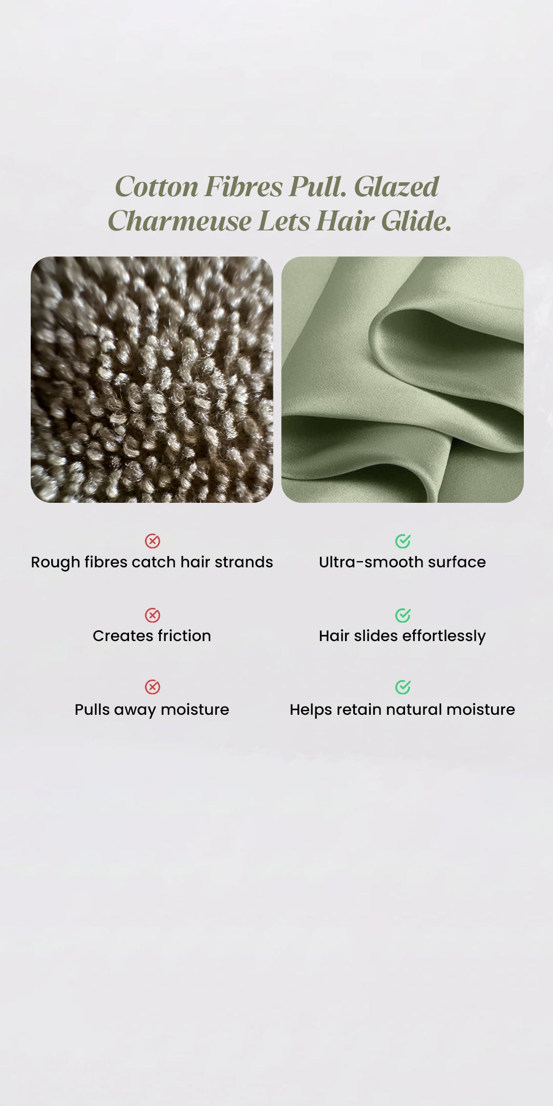 Zarf Glazed Charmeuse Satin Frizz-Reducing Pillow Cover - Pine