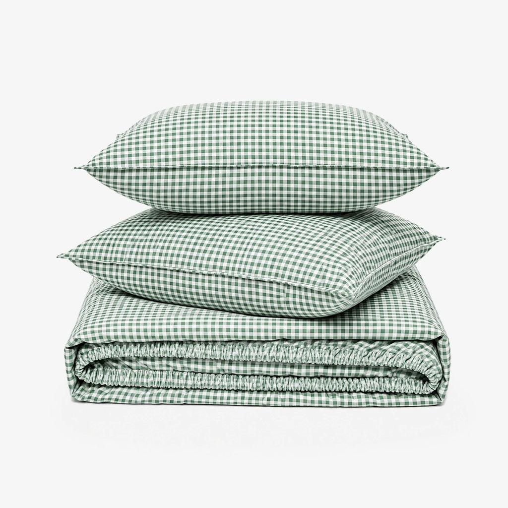 ZERIES EGYPTIAN COTTON FITTED BEDSHEET WITH 2 PILLOW CASES - Greengrid