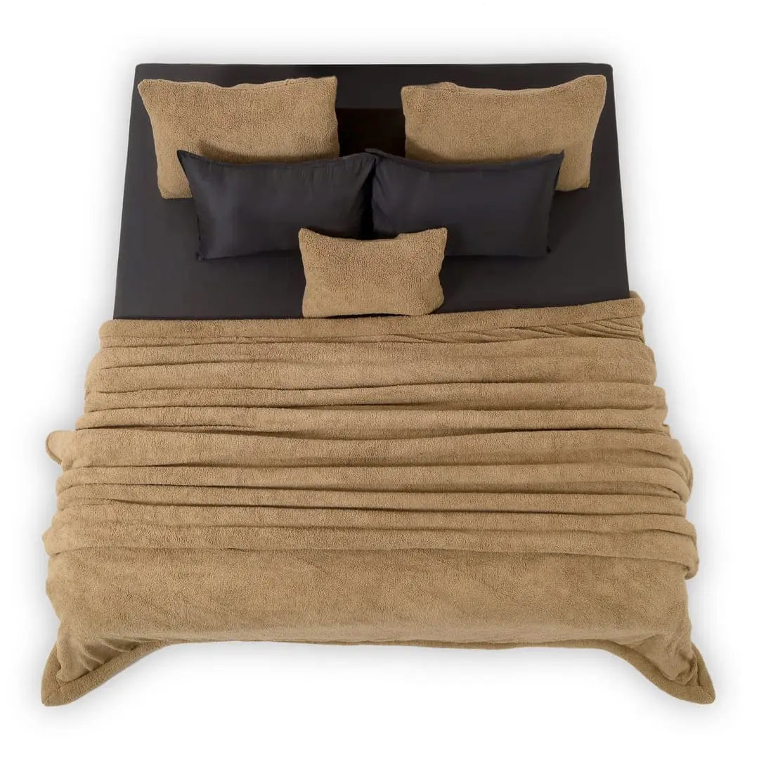 Buy Grey Sherpa Fleece Blanket Online Zarf Studios