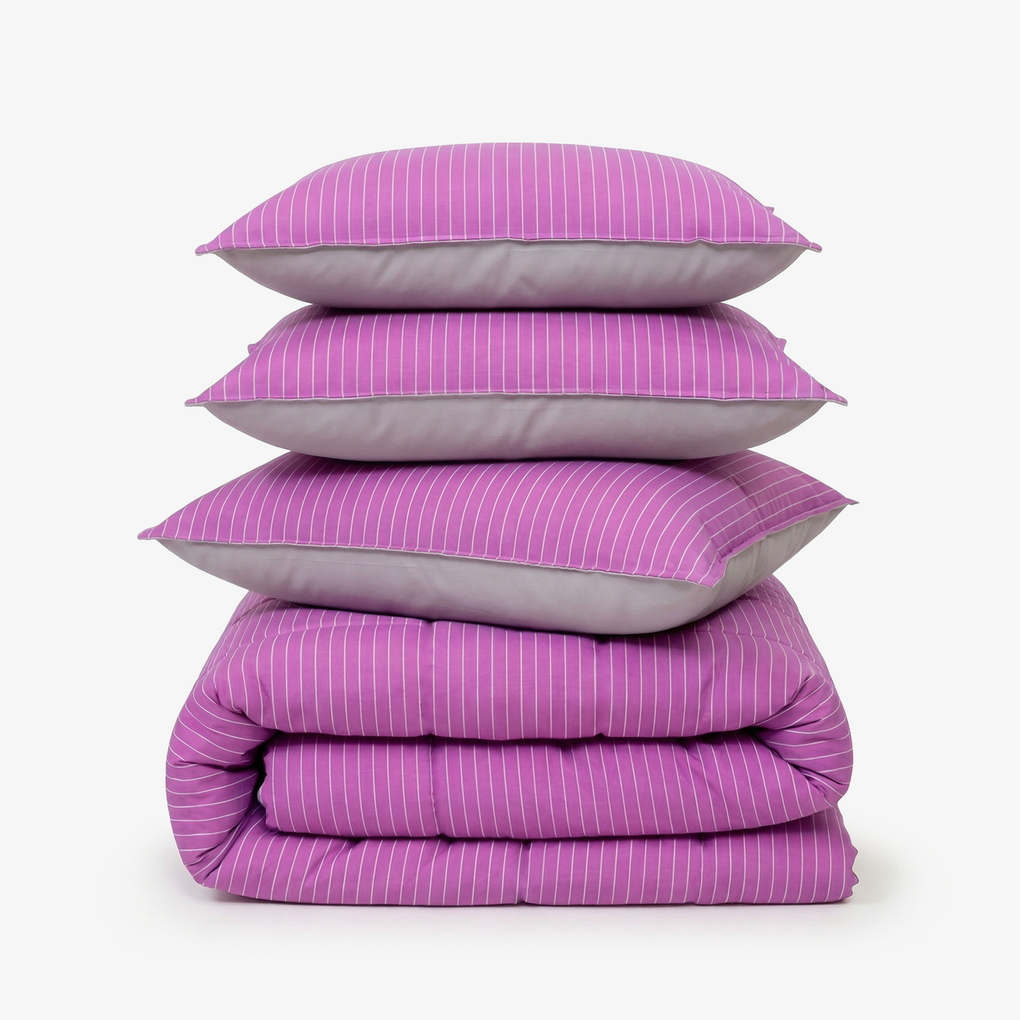 Linen Blend AC Comforter With 2 Pillow Cases and 1 Breakfast Pillow - Halo