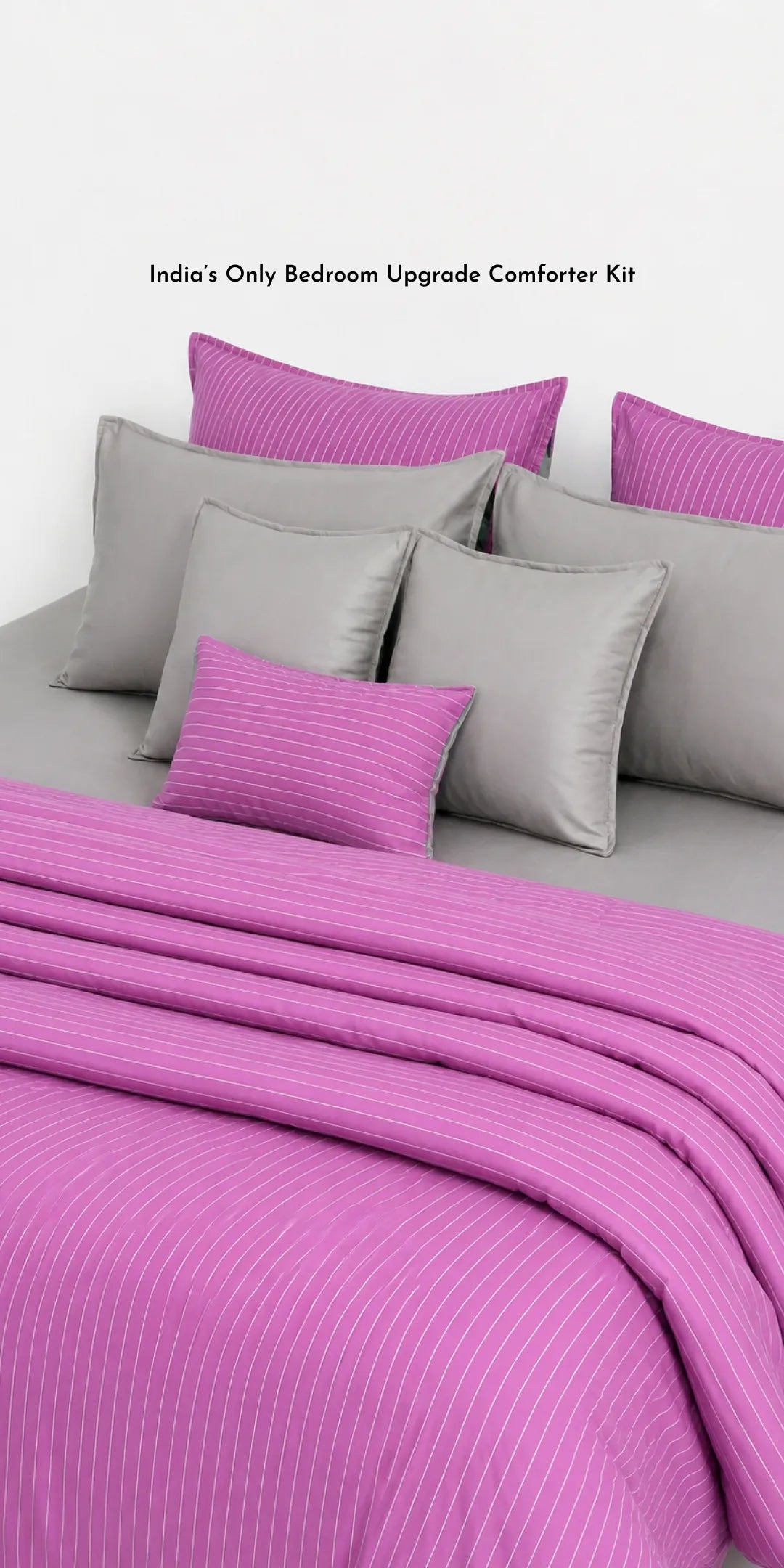 Zarf Linen Blend Bedding Set Of 9 - Halo