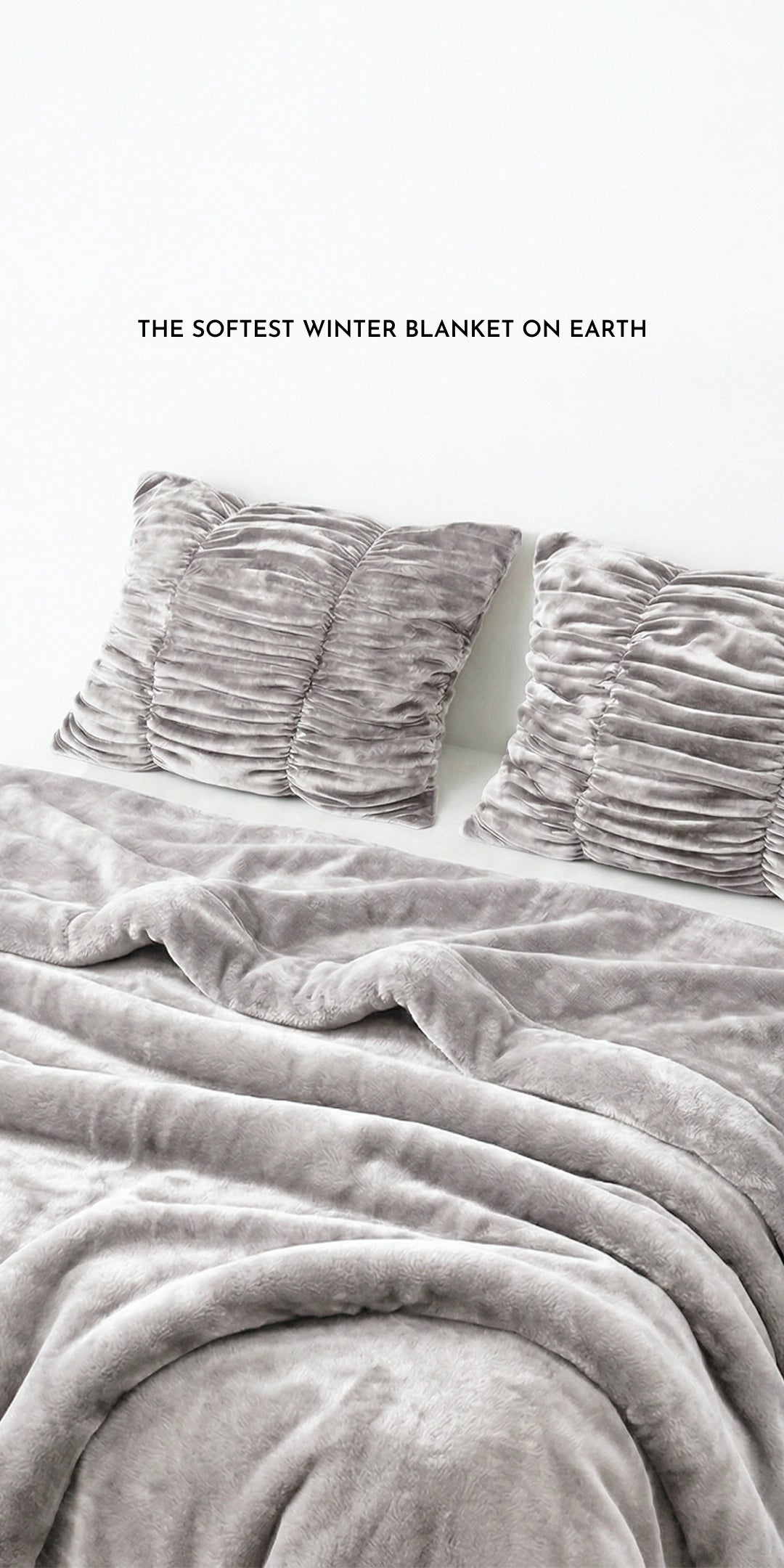 Zarf Ultra-Warm Luxury Winter Blanket With Two Cushion Covers - Heather