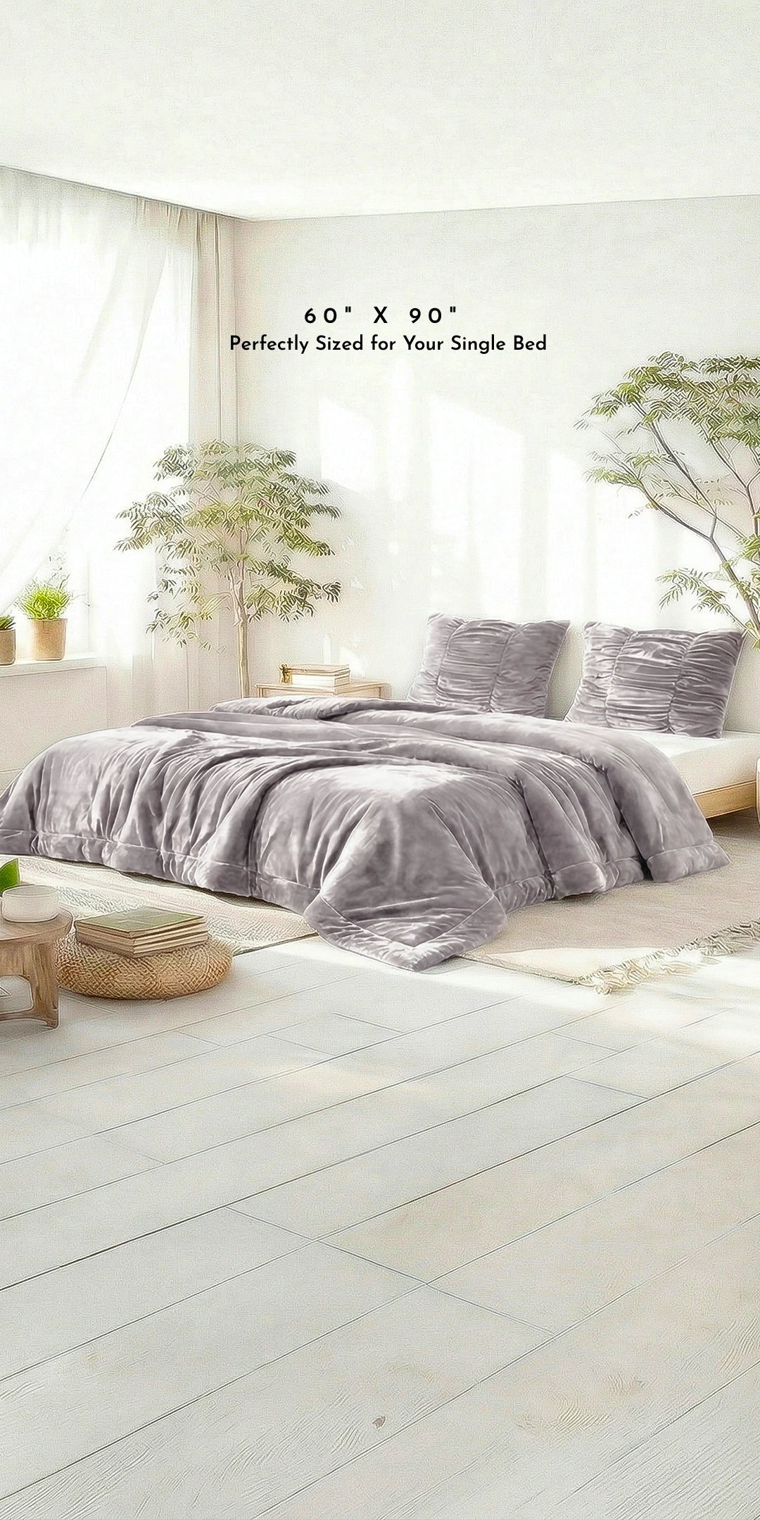 ZARF Ultra-Warm Luxury Winter Blanket For Single Size Bed - Heather
