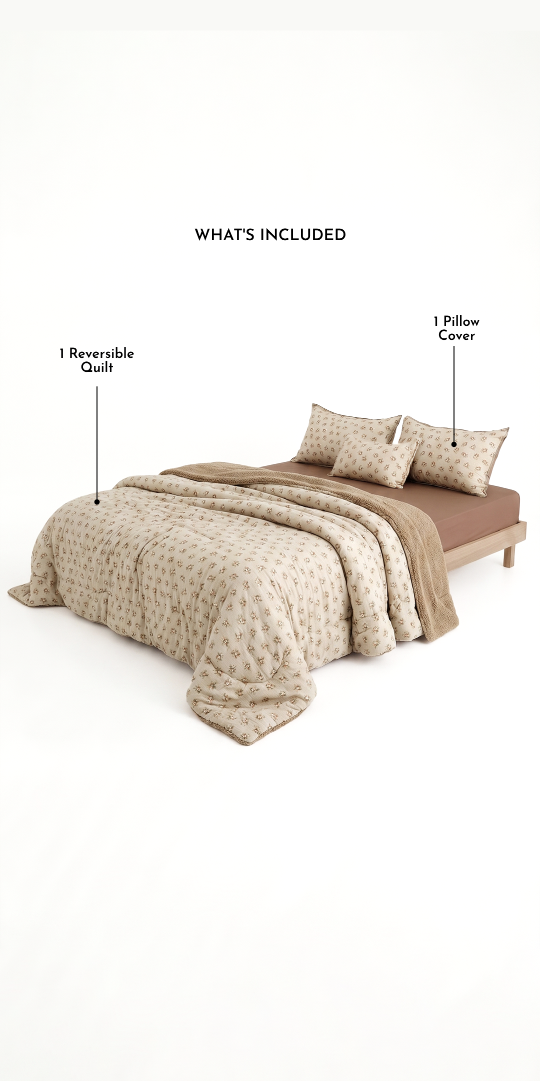 ZARF Reversible Baby Size Quilt 1 Pillowcase - Heritage