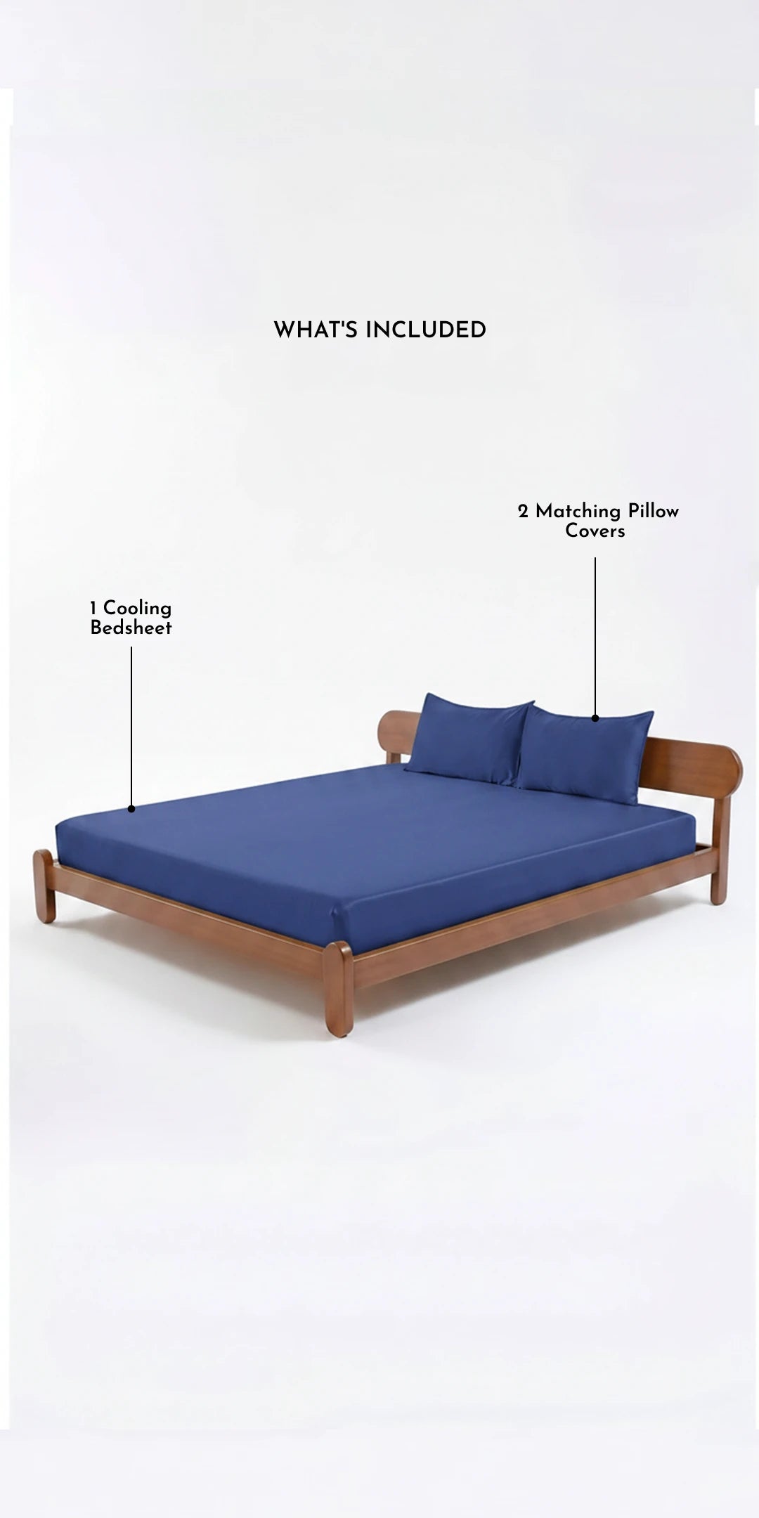 ZARF Italian Weave Fitted Bedsheet - Indigo