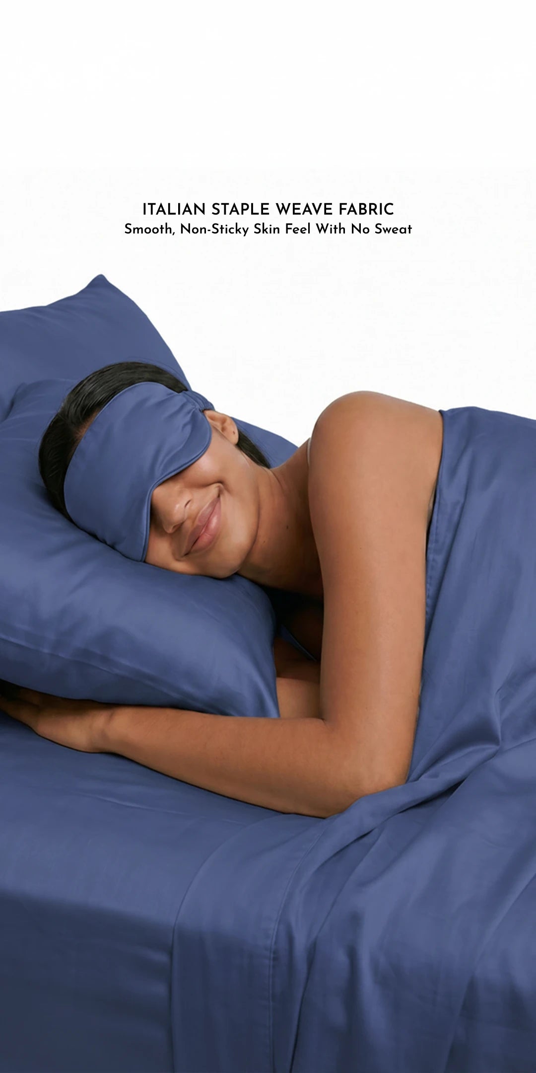 ZARF Italian Weave Fitted Bedsheet - Indigo