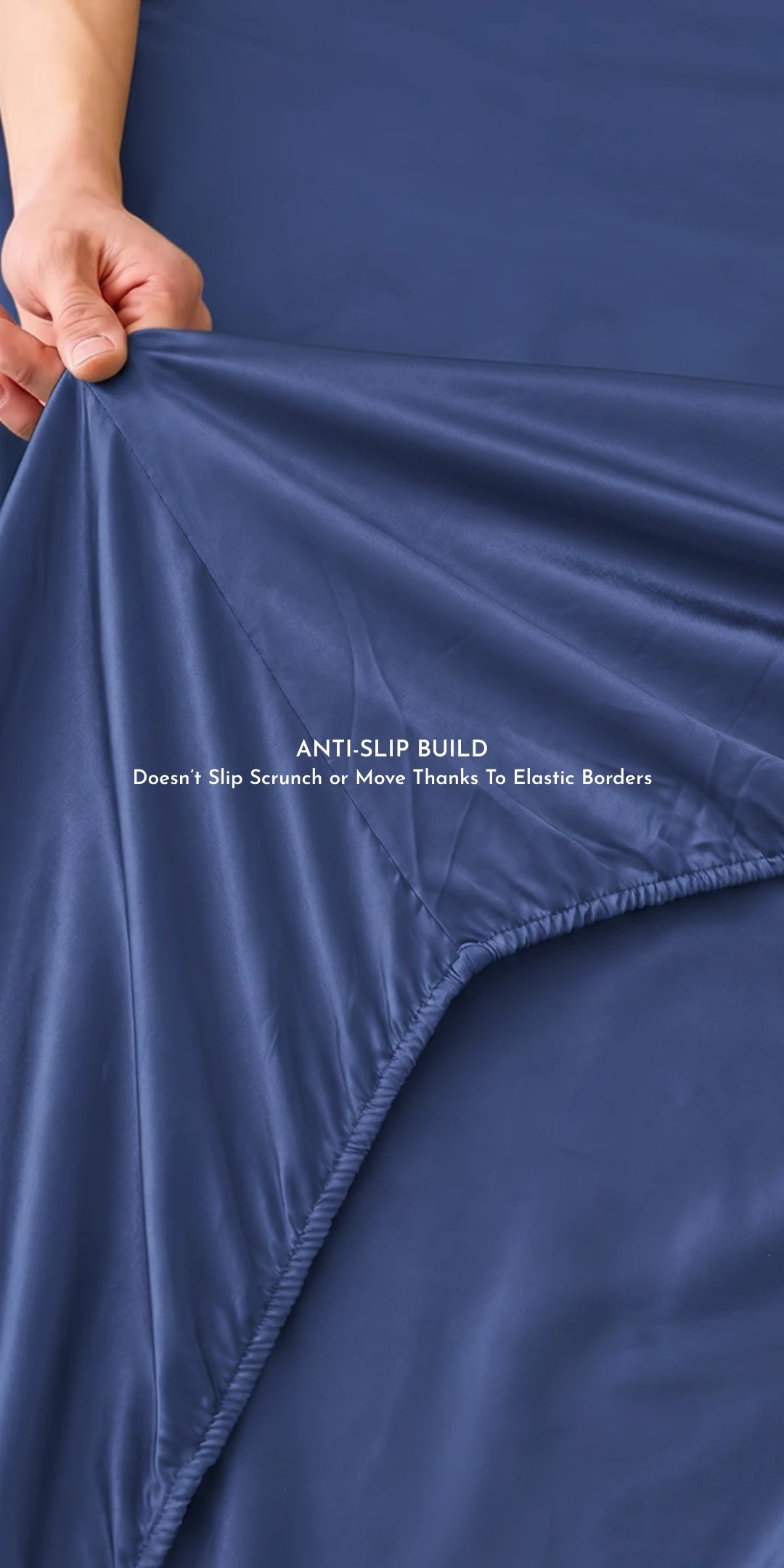 ZARF Italian Weave Fitted Bedsheet - Indigo