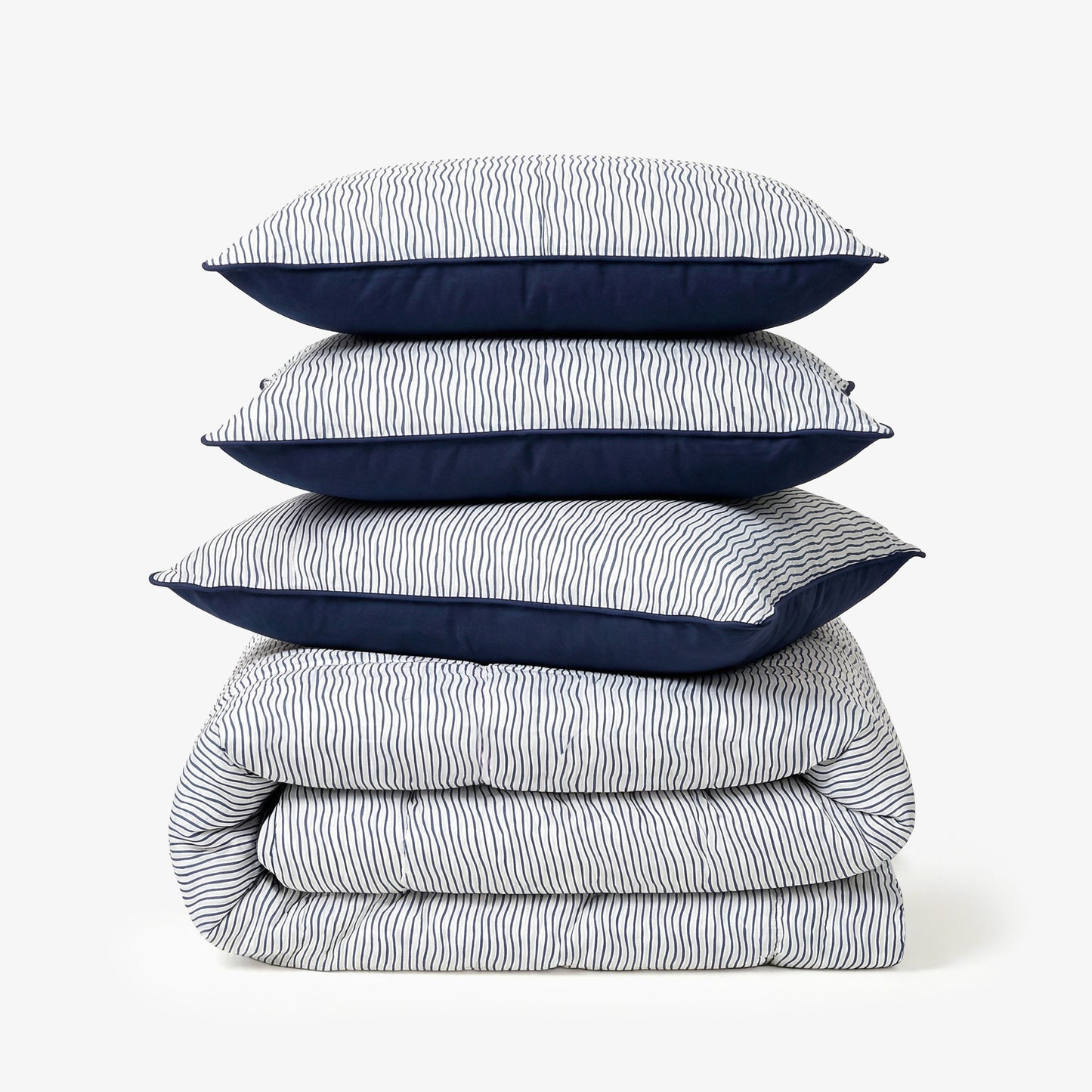 Linen Blend AC Comforter With 2 Pillow Cases and 1 Breakfast Pillow - Inkwave