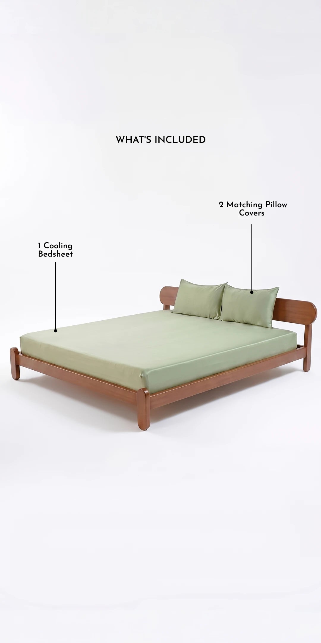 ZARF Italian Weave Fitted Bedsheet - Pine