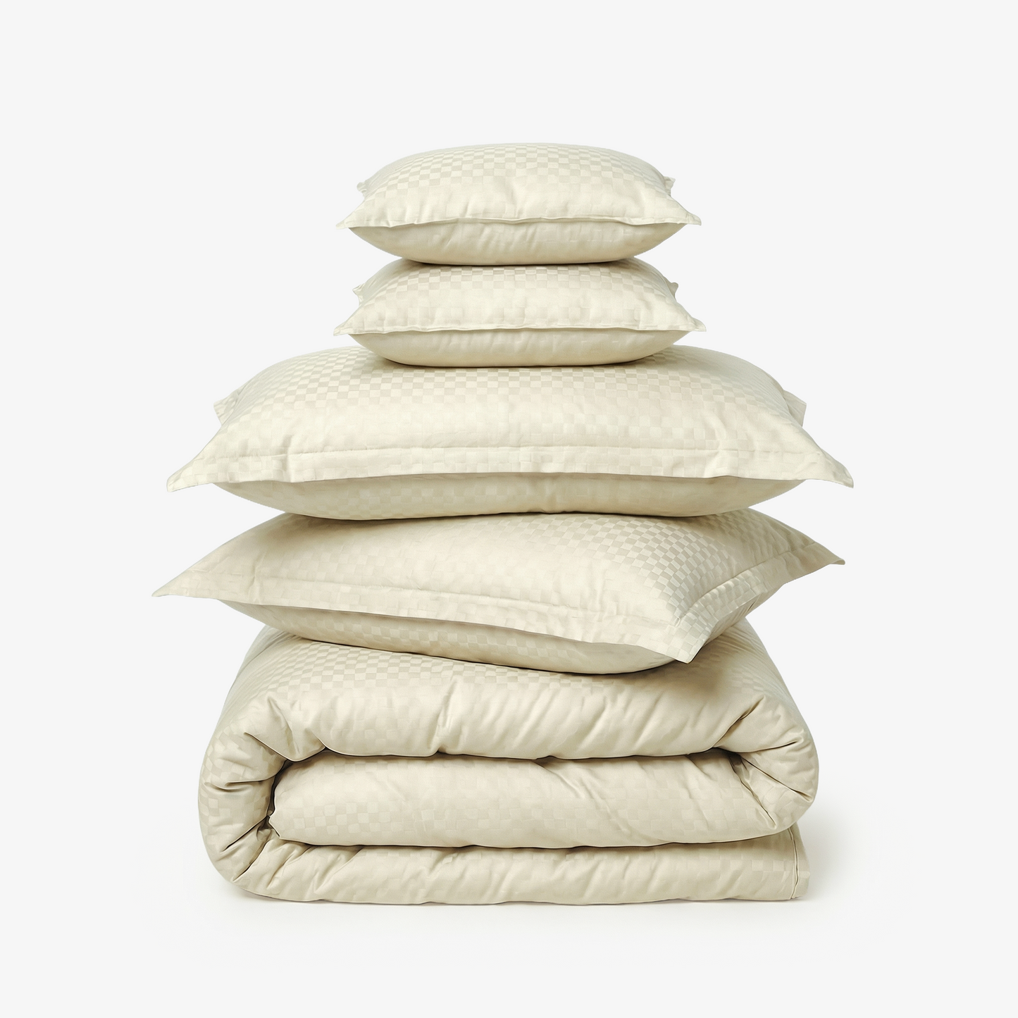 ZARF Egyptian Cotton Comforter With 2 Pillowcases & 2 Cushion Covers - Ivory