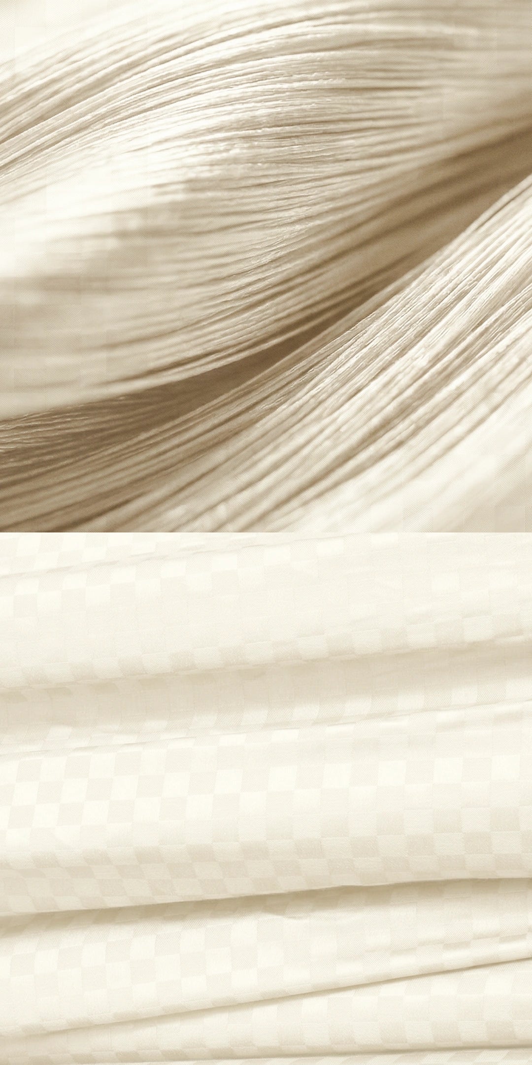 Zeries Egyptian Cotton Jacquard Bedsheets With 2 Pillow Cases & 2 Cushion Covers - Ivory