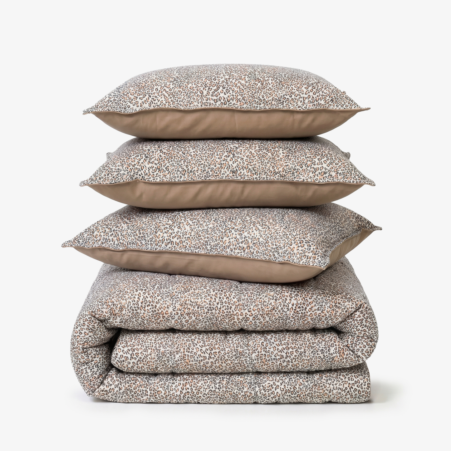 Linen Blend AC Comforter With 2 Pillow Cases and 1 Breakfast Pillow - Leorix