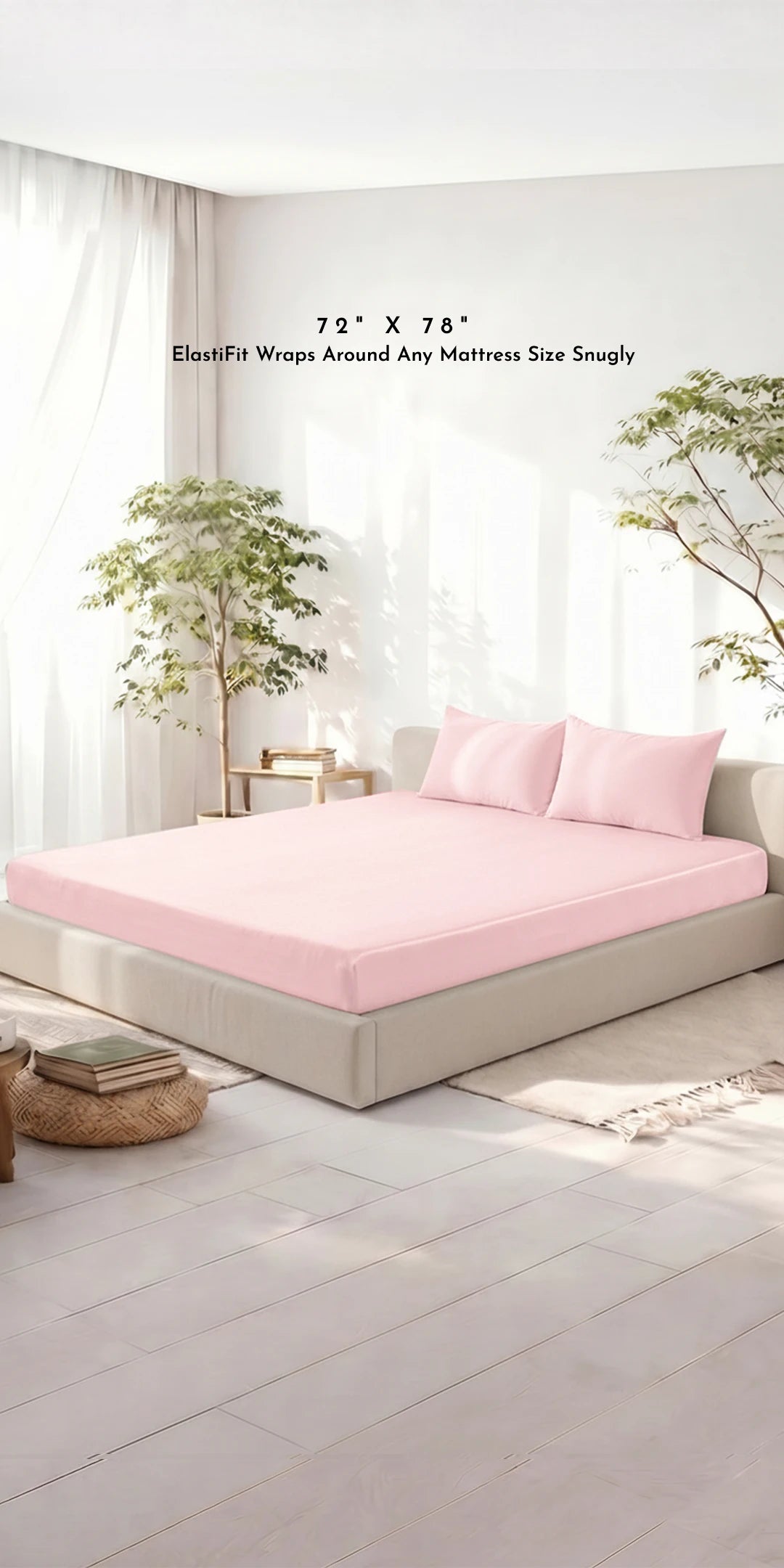 ZARF Italian Weave Fitted Bedsheet - Dahlia