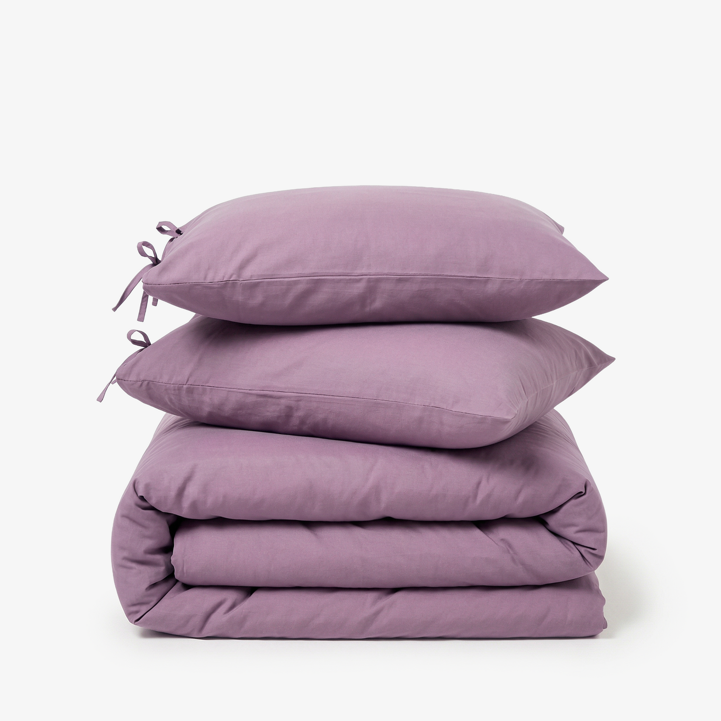 ZARF Italian Staple Weave Comforter With 2 Pillow Covers - Lilac
