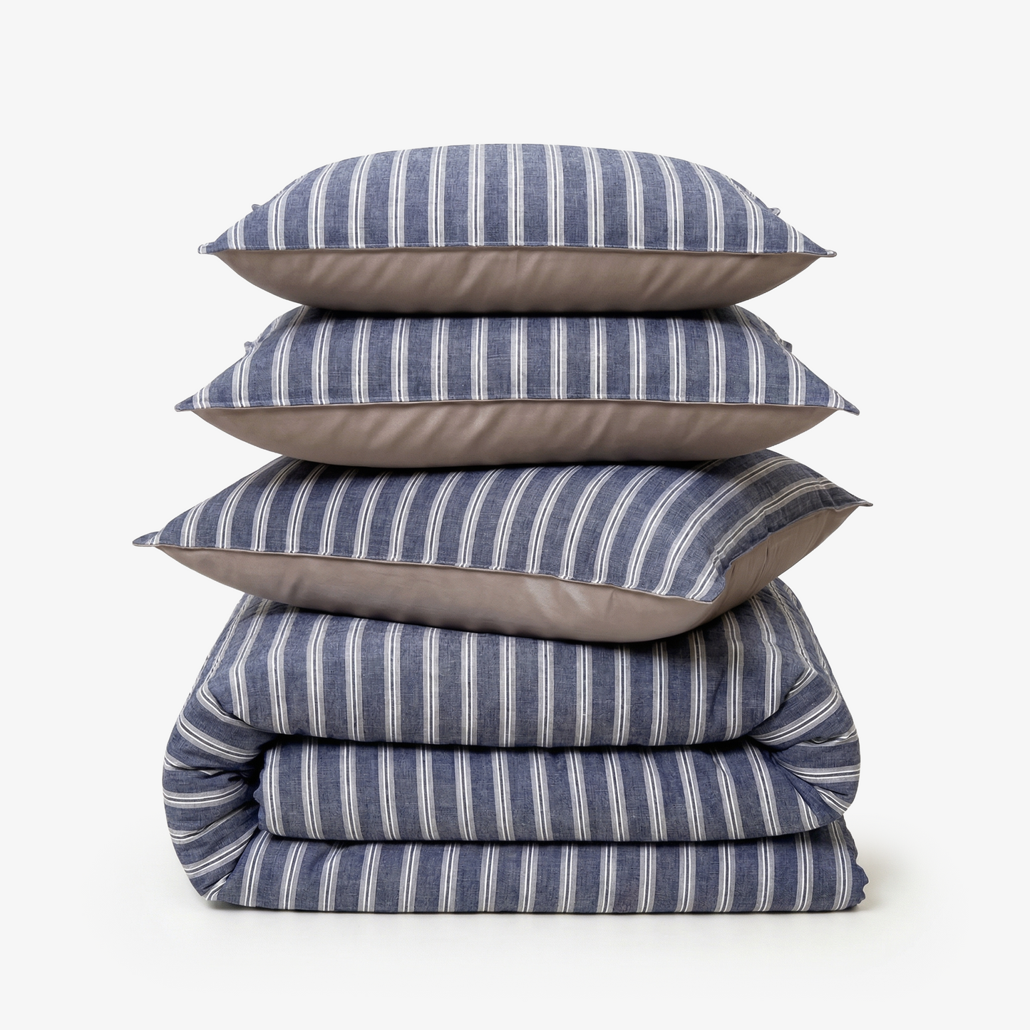 Linen Blend AC Comforter With 2 Pillow Cases and 1 Breakfast Pillow - Linea