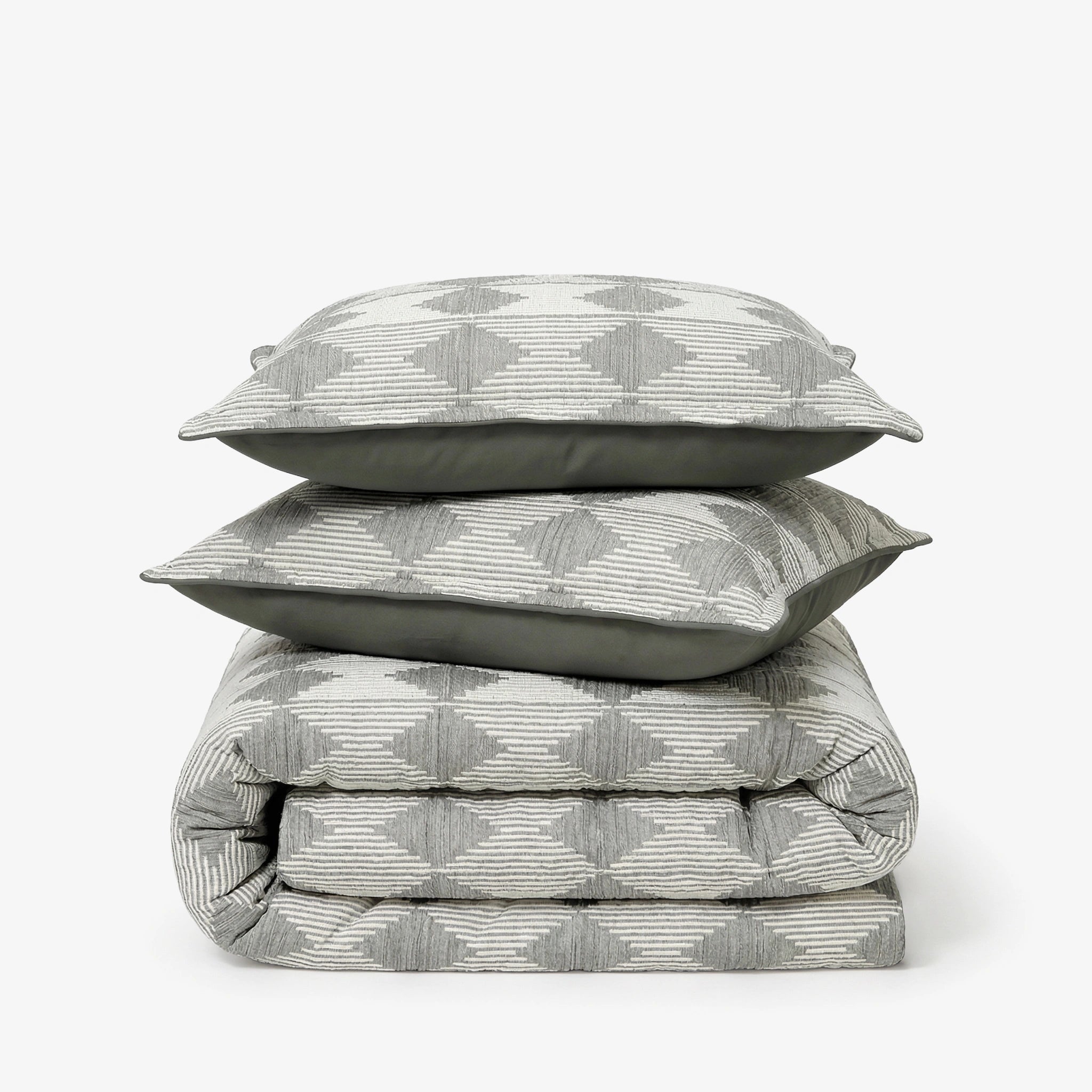 Zarf California King Size Plush Cotton AC Blanket With 2 Pillow Cases - Lunar Dust