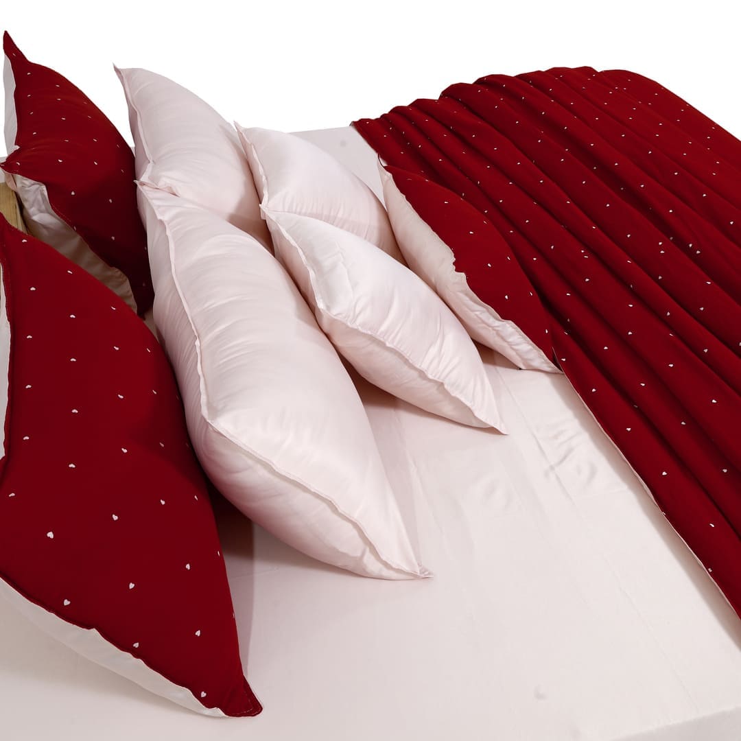 Linen Blend AC Comforter With 2 Pillow Cases and 1 Breakfast Pillow - Luvlap