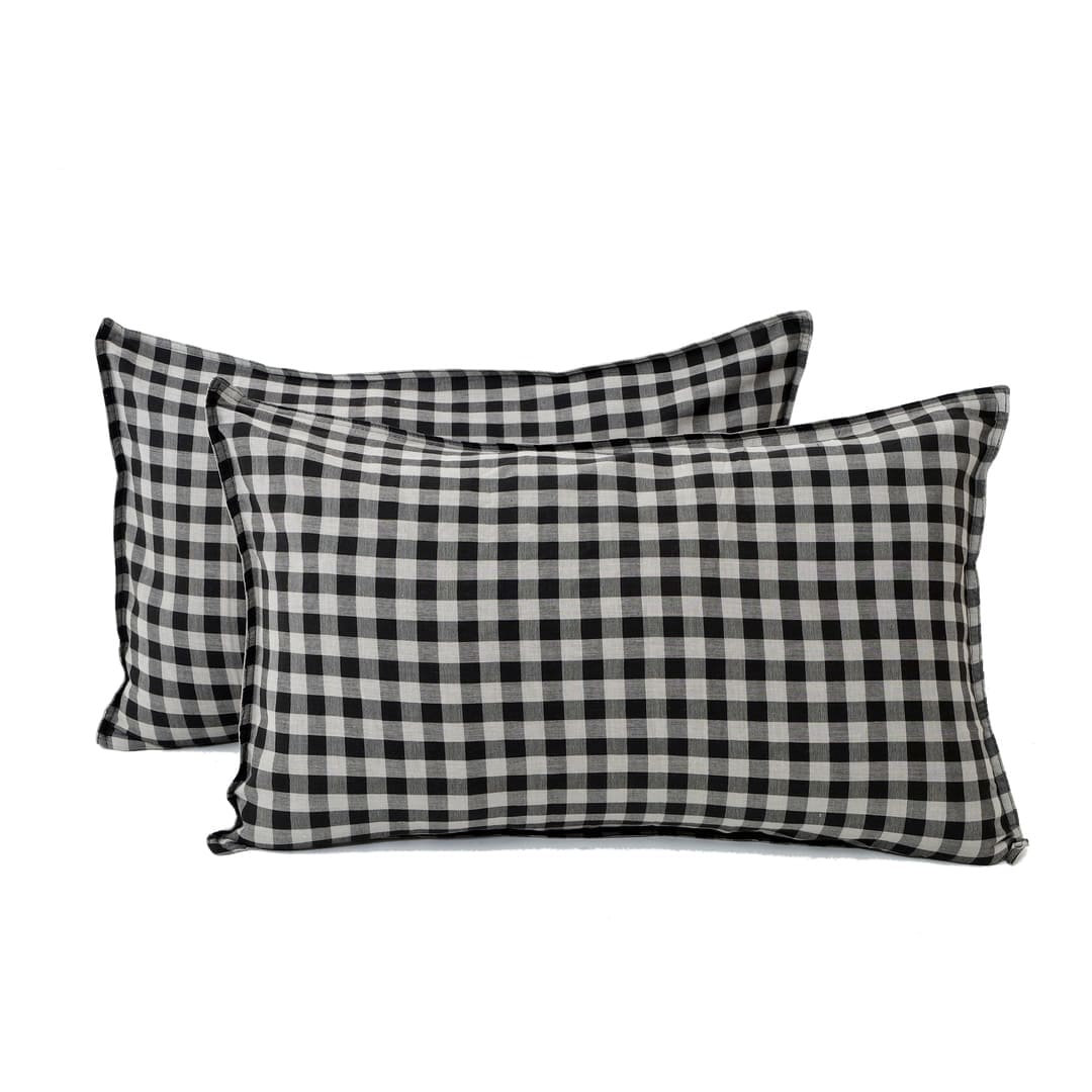 Zarf Linen Blend Bedding Set Of 9 - Twilight