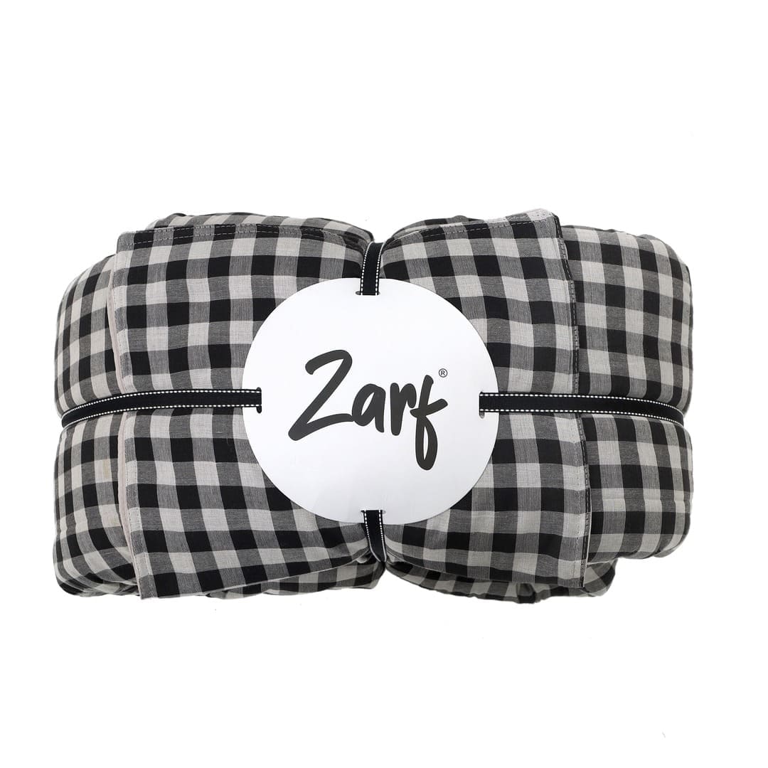 Zarf Linen Blend Bedding Set Of 9 - Twilight