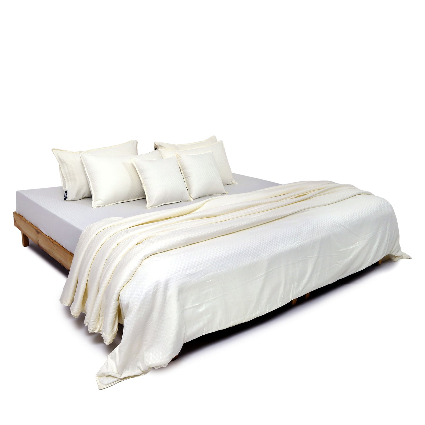 Zarf Egyptian Cotton Bedding Set Of 6 - Ivory