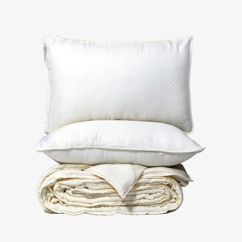 ZARF Egyptian Cotton Comforter With 2 Pillowcases & 2 Cushion Covers - Ivory