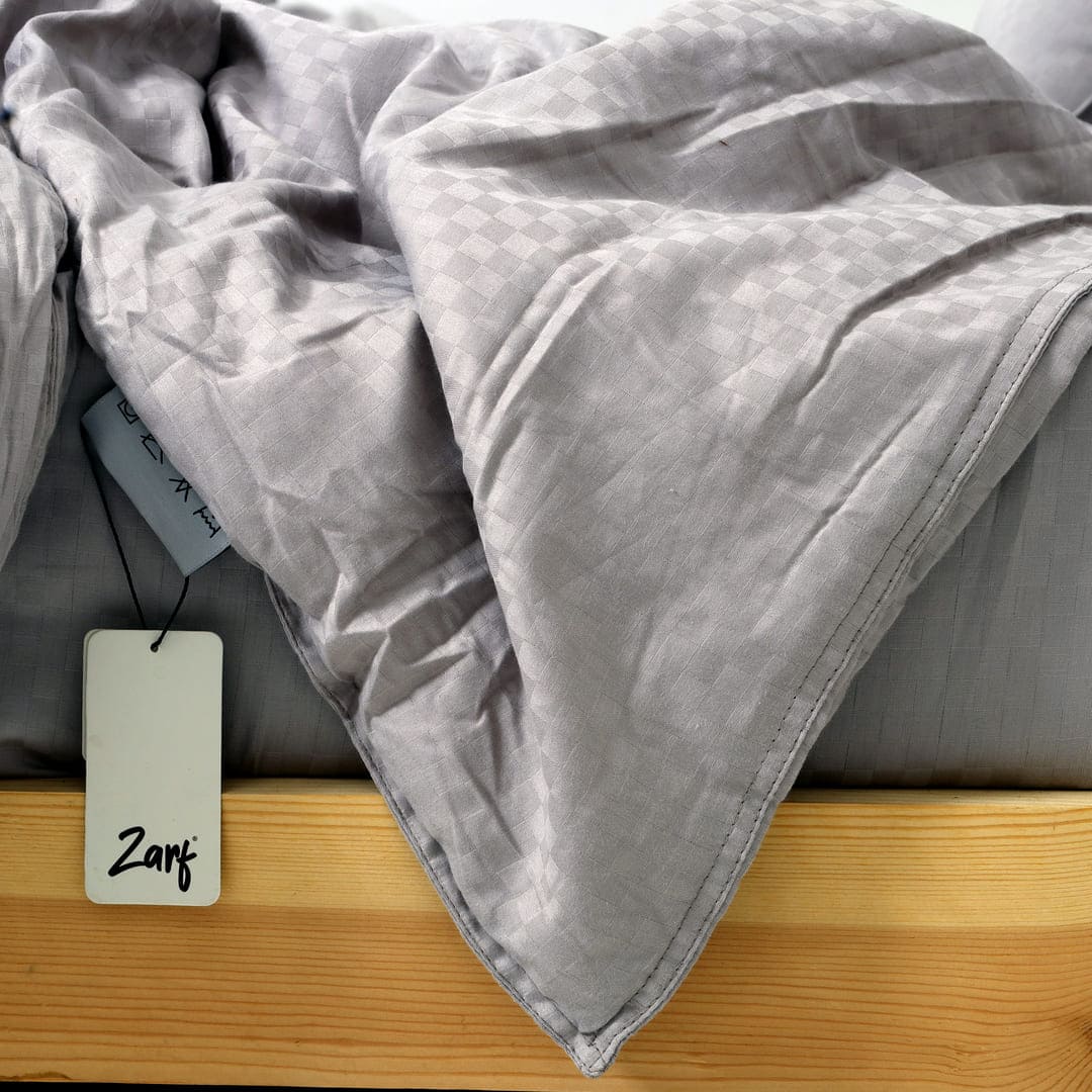 ZARF Egyptian Cotton Comforter With 2 Pillowcases & 2 Cushion Covers - Cenere