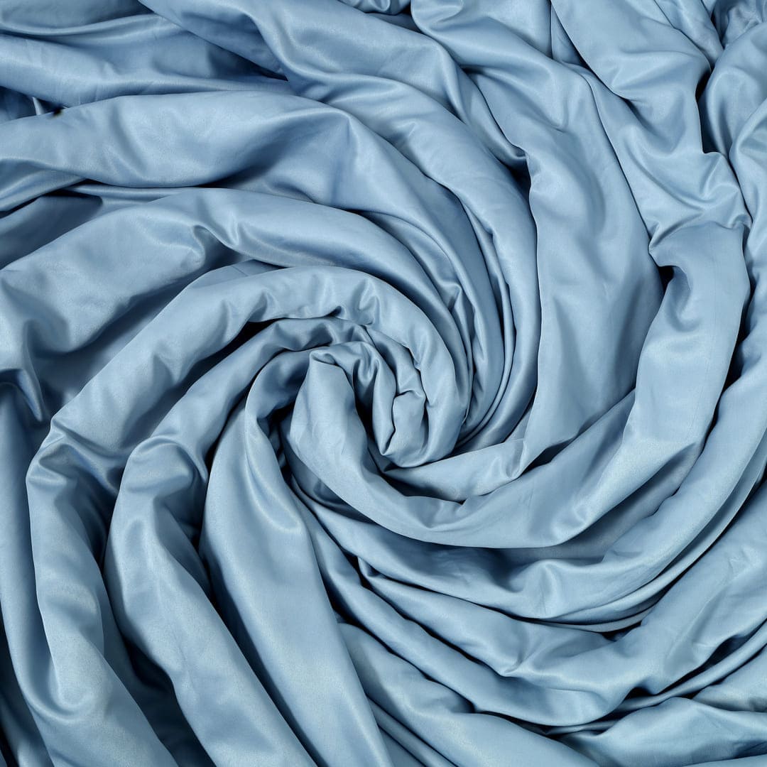 ZARF Italian Staple Weave Bedsheet With 2 Designer Pillow Cases, 2 Solid Pillowcases & 2 Cushion Covers - Skyline