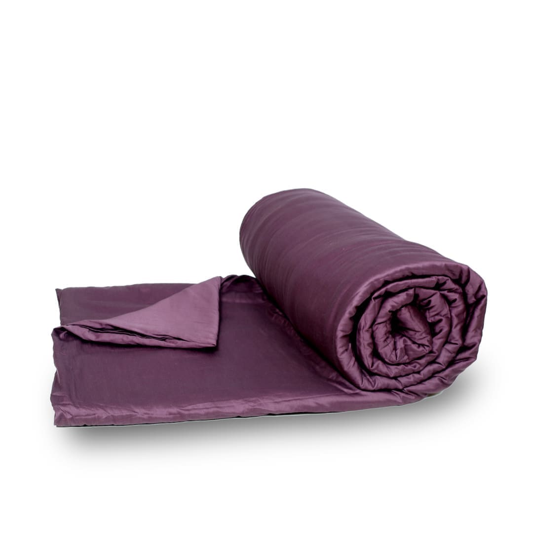 Zeries Egyptian Cotton Bedsheets With 2 Pillow Cases & 2 Cushion Covers - Plum