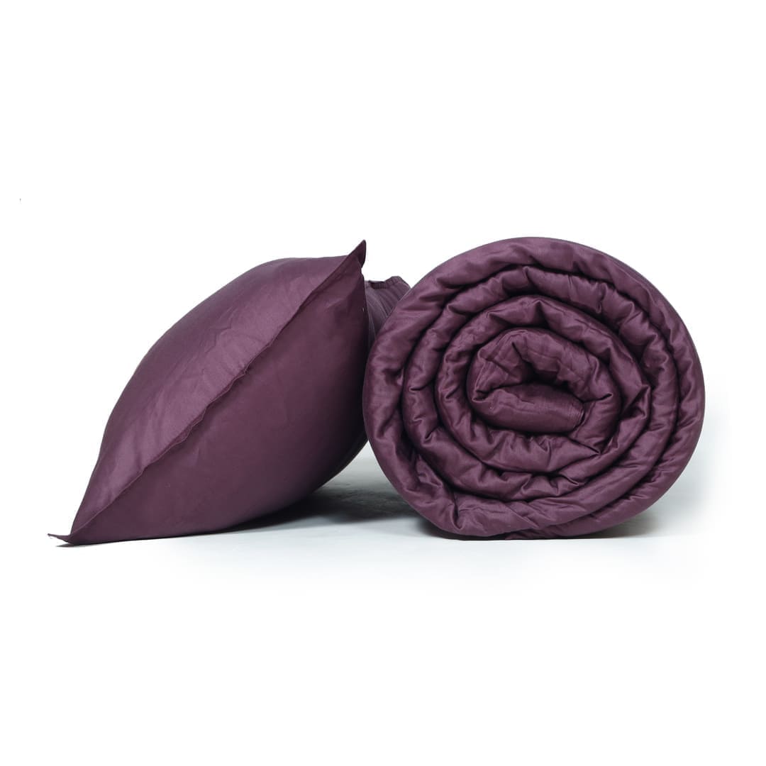 Zarf Egyptian Cotton Bedding Set Of 6 - Plum