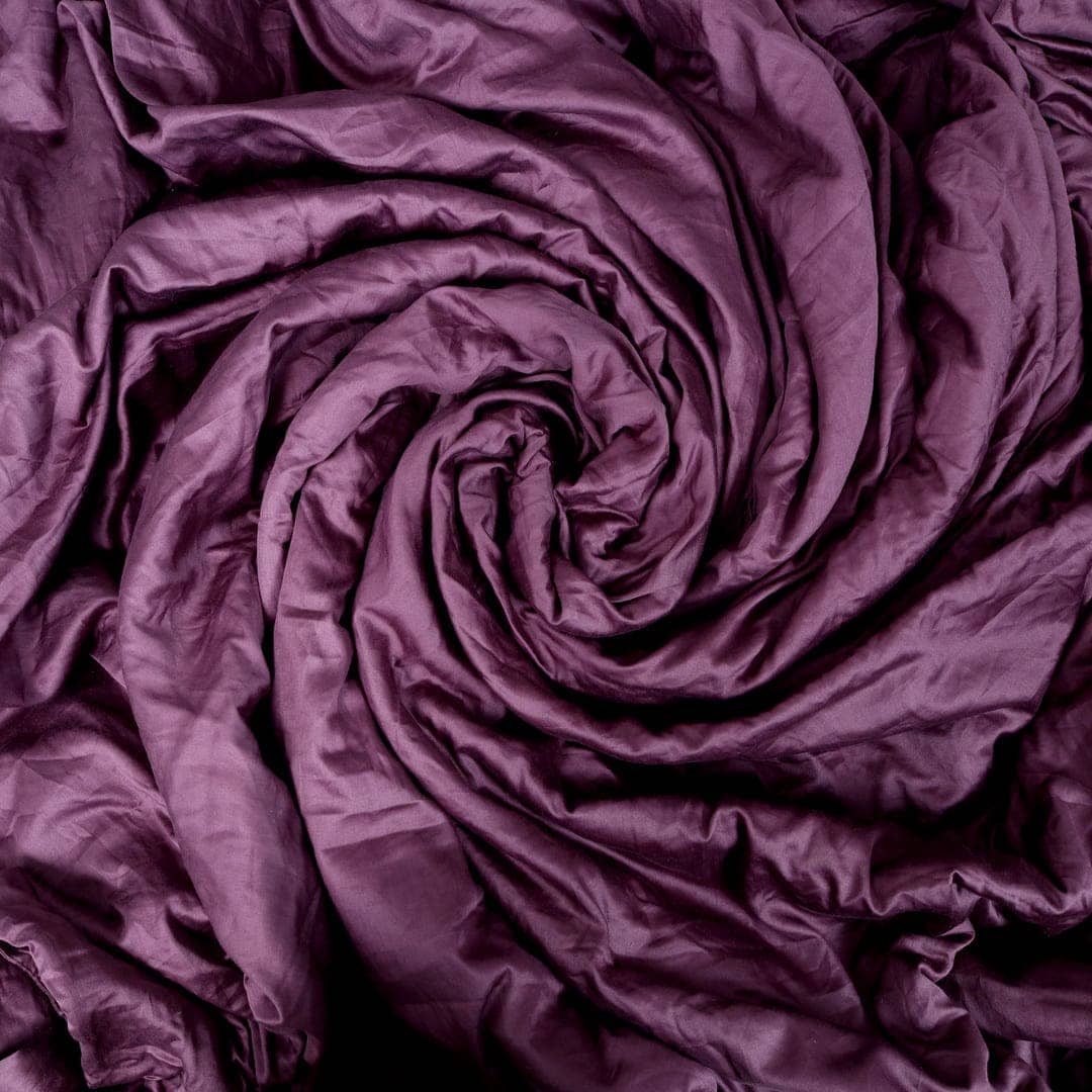 Zeries Egyptian Cotton Bedsheets With 2 Pillow Cases & 2 Cushion Covers - Plum