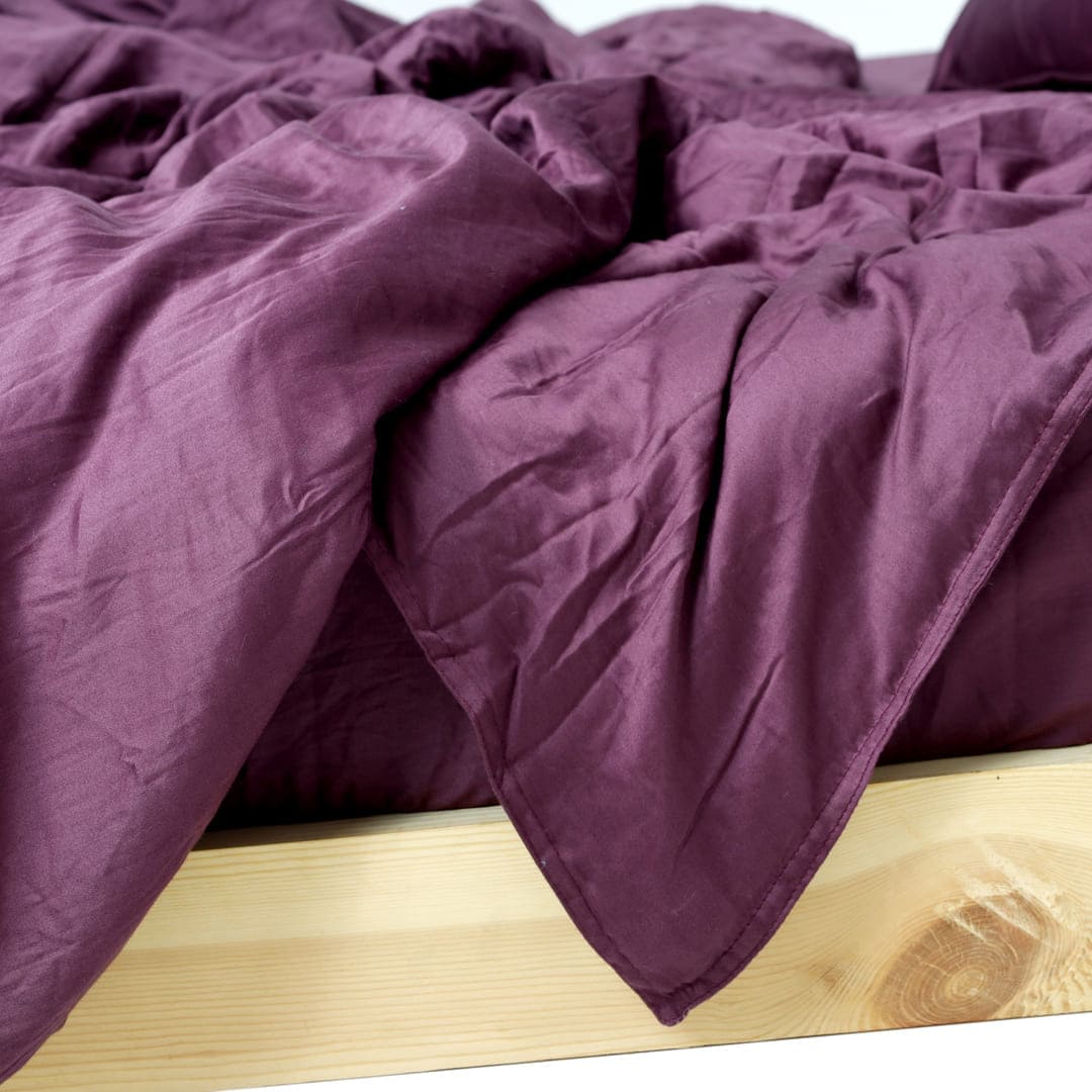 ZARF Egyptian Cotton Comforter With 2 Pillowcases & 2 Cushion Covers - Plum