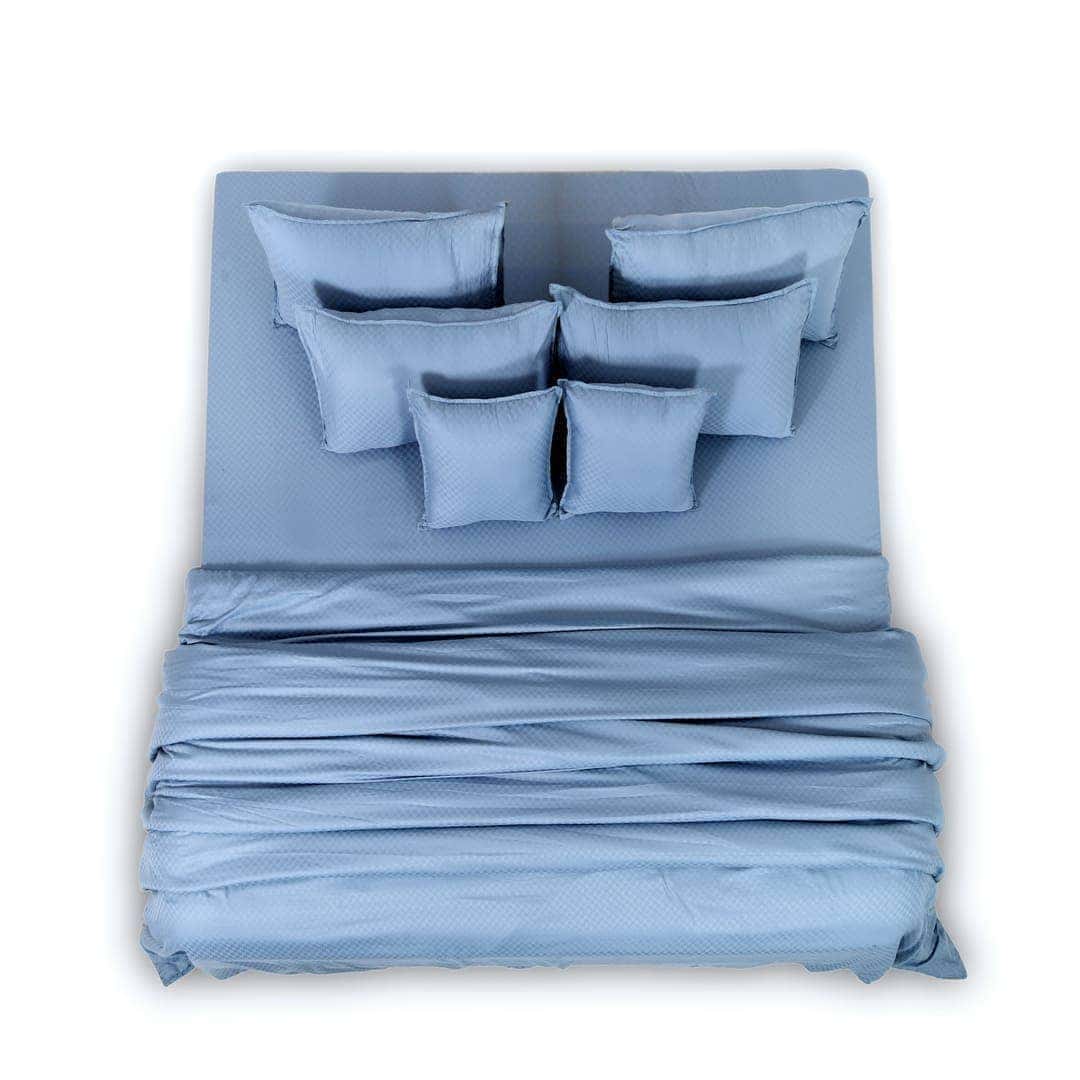 Zeries Egyptian Cotton Jacquard Bedsheets With 2 Pillow Cases & 2 Cushion Covers - Sienna