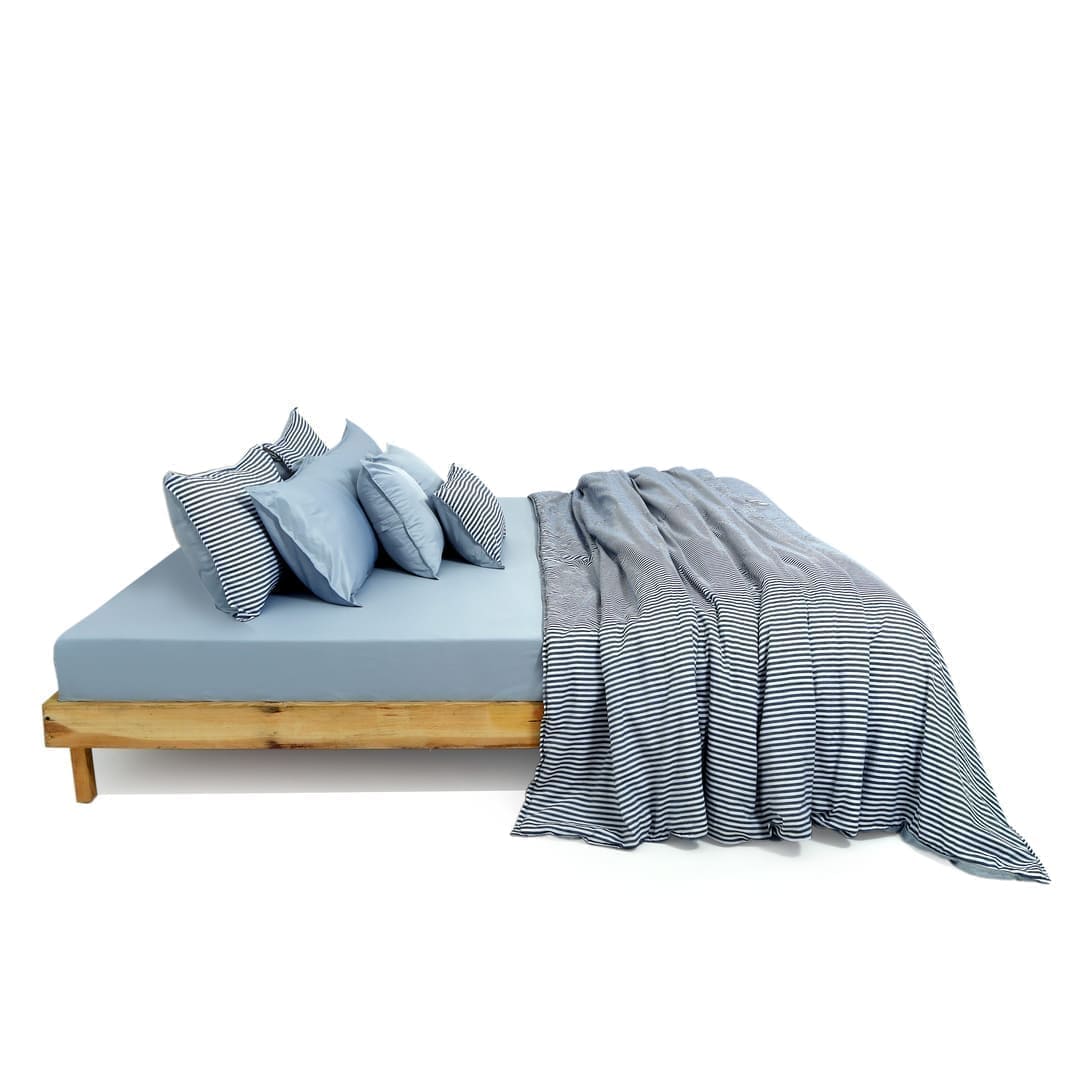 Zarf Linen Blend Bedding Set Of 9 - Nautical