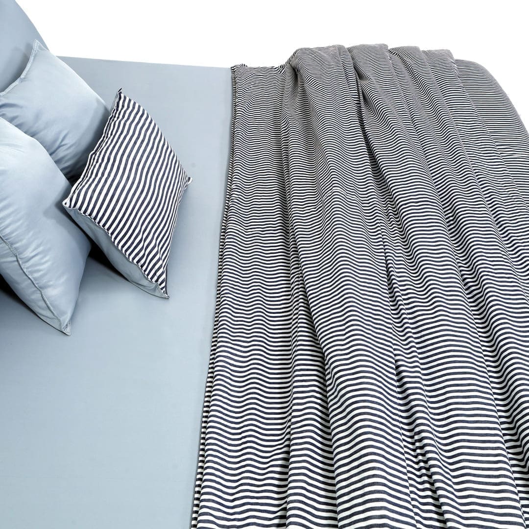 Zarf Linen Blend Bedding Set Of 9 - Nautical
