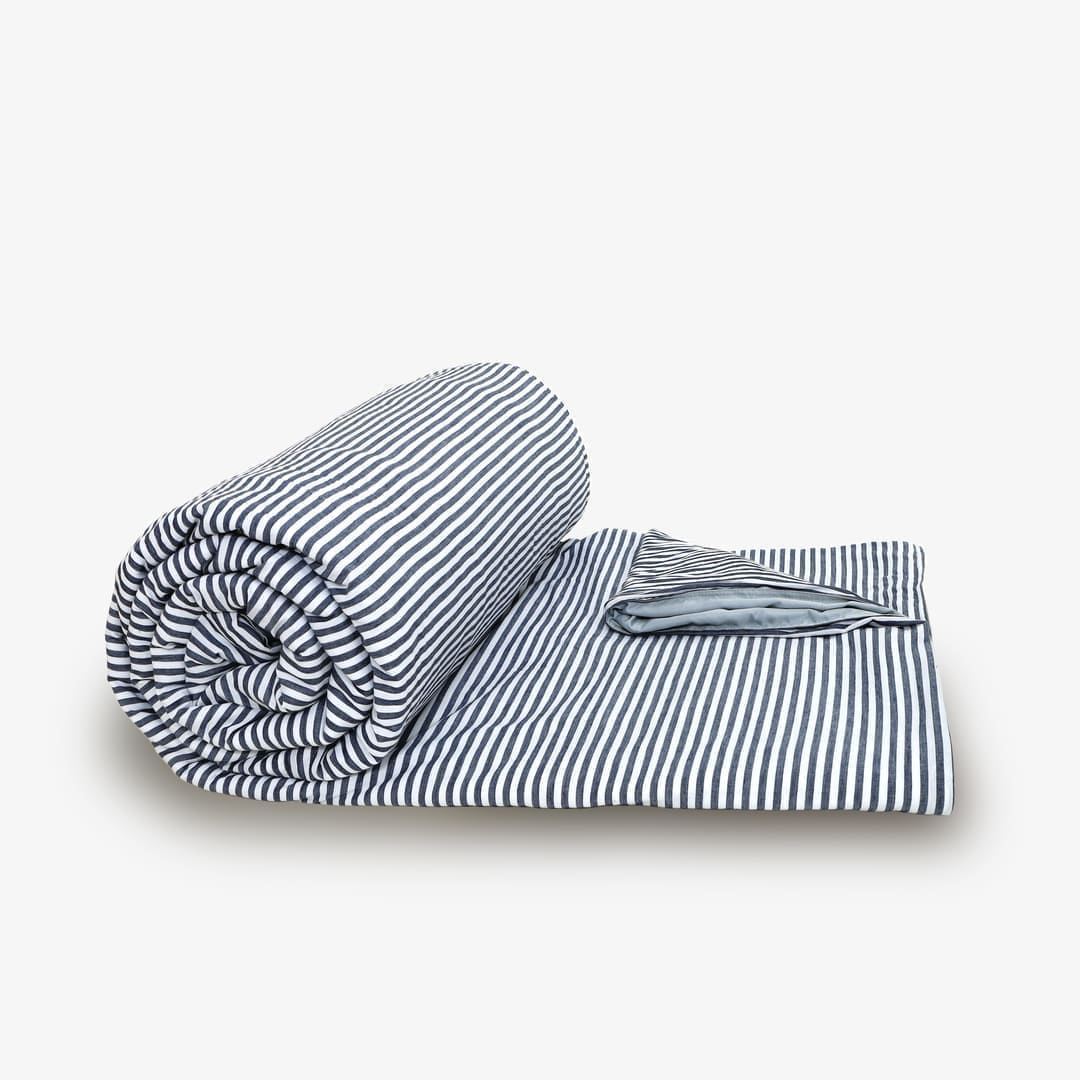 Zarf Linen Blend Bedding Set Of 9 - Nautical