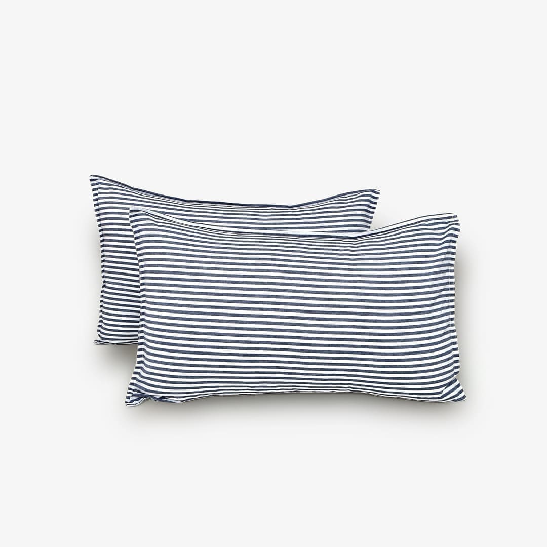 Zarf Linen Blend Bedding Set Of 9 - Nautical