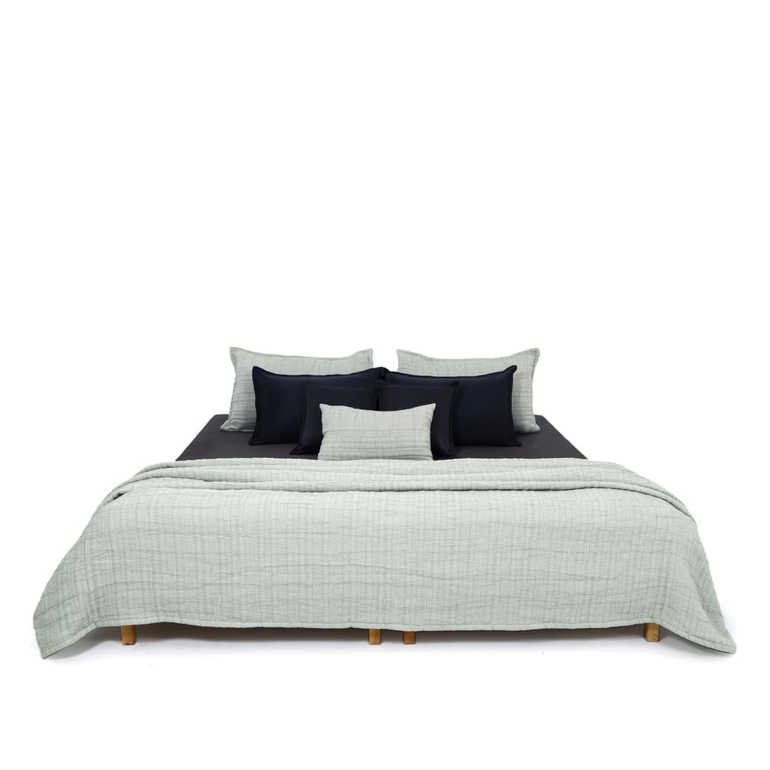 Zarf King Size Pure Cotton Cottage Blanket with 2 Pillowcases and 1 Cushion Cover - Springleaf