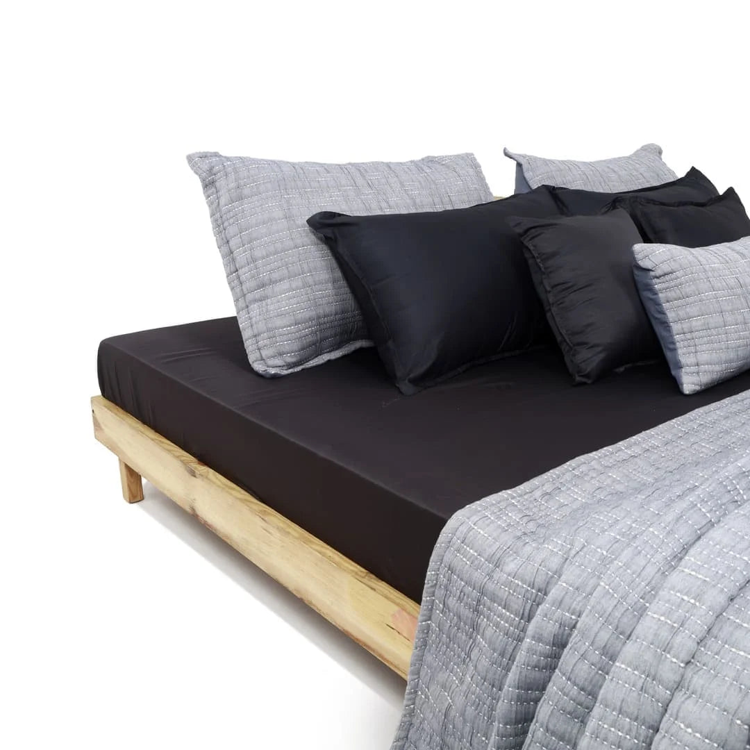 Zarf King Size Pure Cotton Cottage Comforter with 2 Pillowcases and 1 Cushion Cover - Dreamtide
