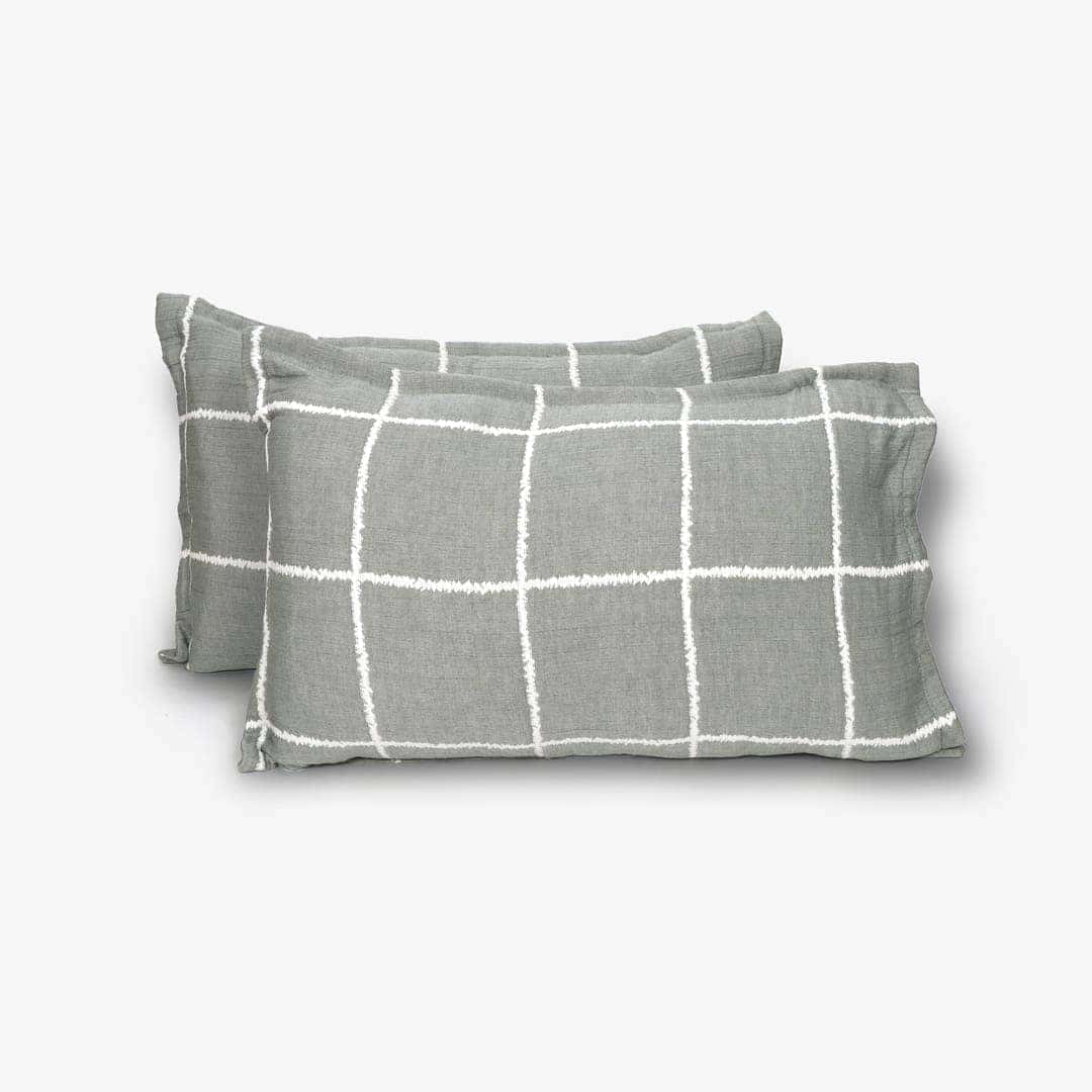 Zarf California King Size Plush Cotton AC Blanket With 2 Pillow Cases - Moonstone