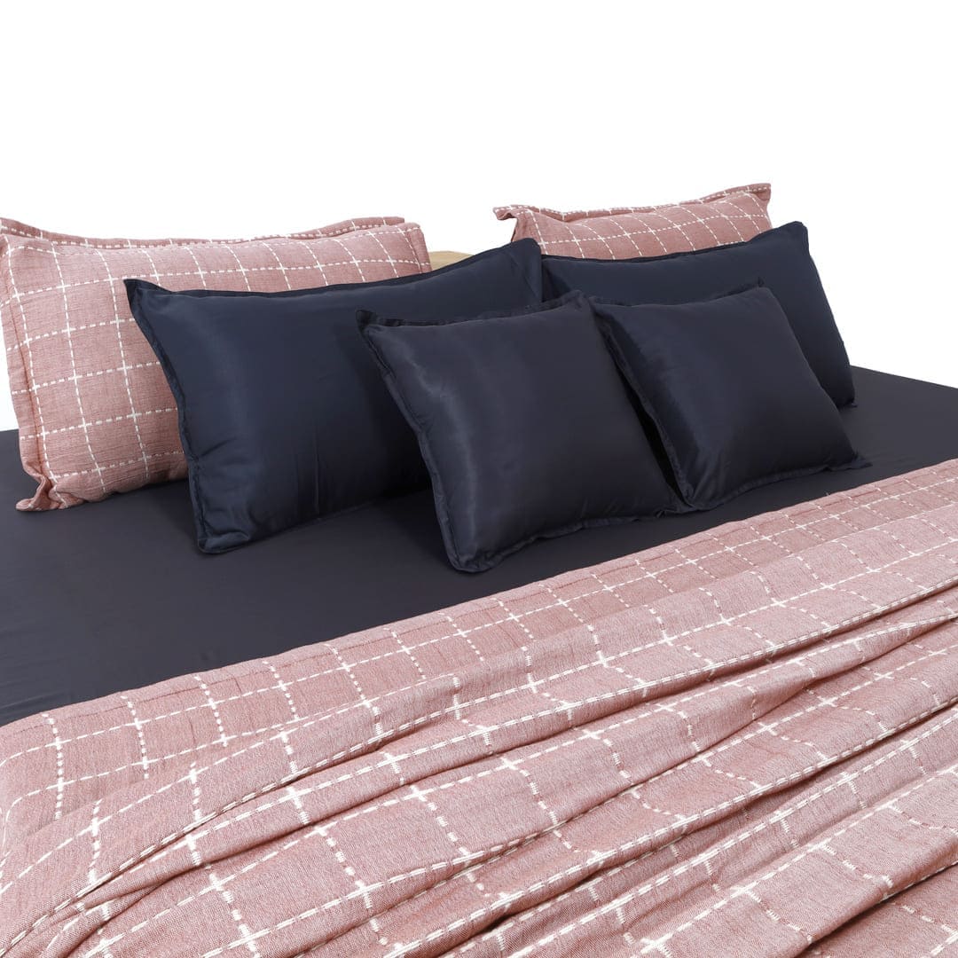 Zarf California King Size Plush Cotton AC Blanket With 2 Pillow Cases - Bloomist
